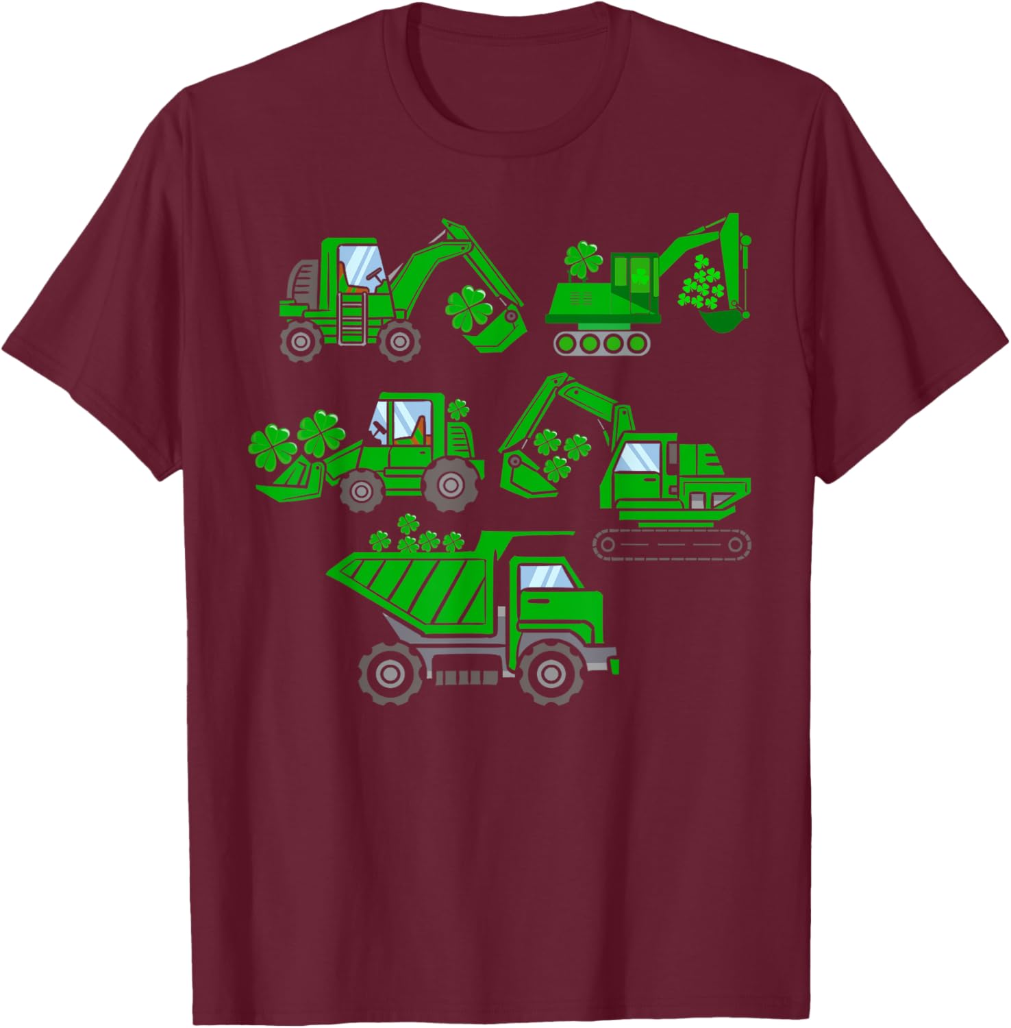 Adorable Kids St Patricks Day Crane Truck Construction T-Shirt for Boys - 9