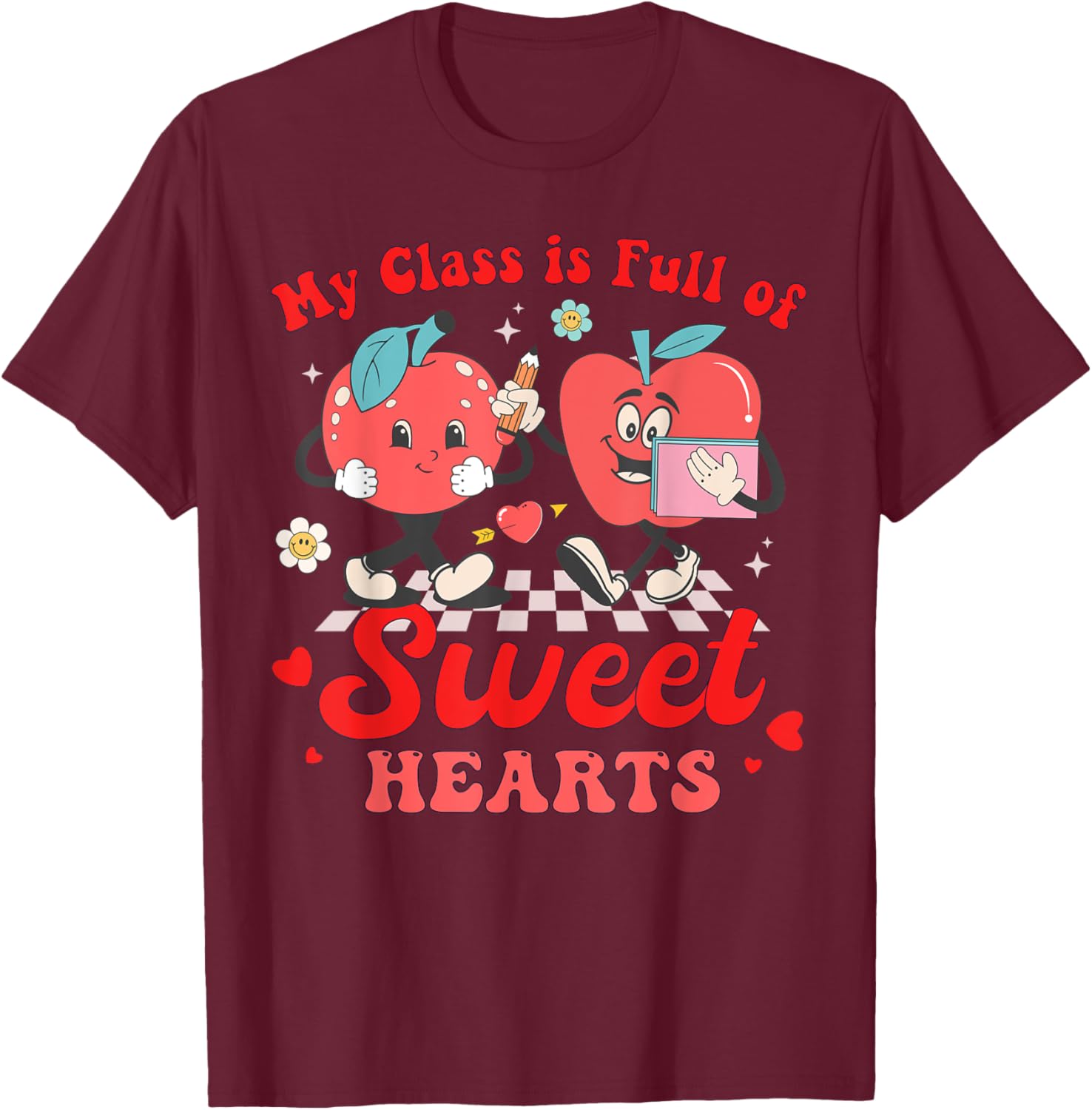 Cute Teacher Valentines Day T-Shirt My Class Is Full of Sweethearts - 15