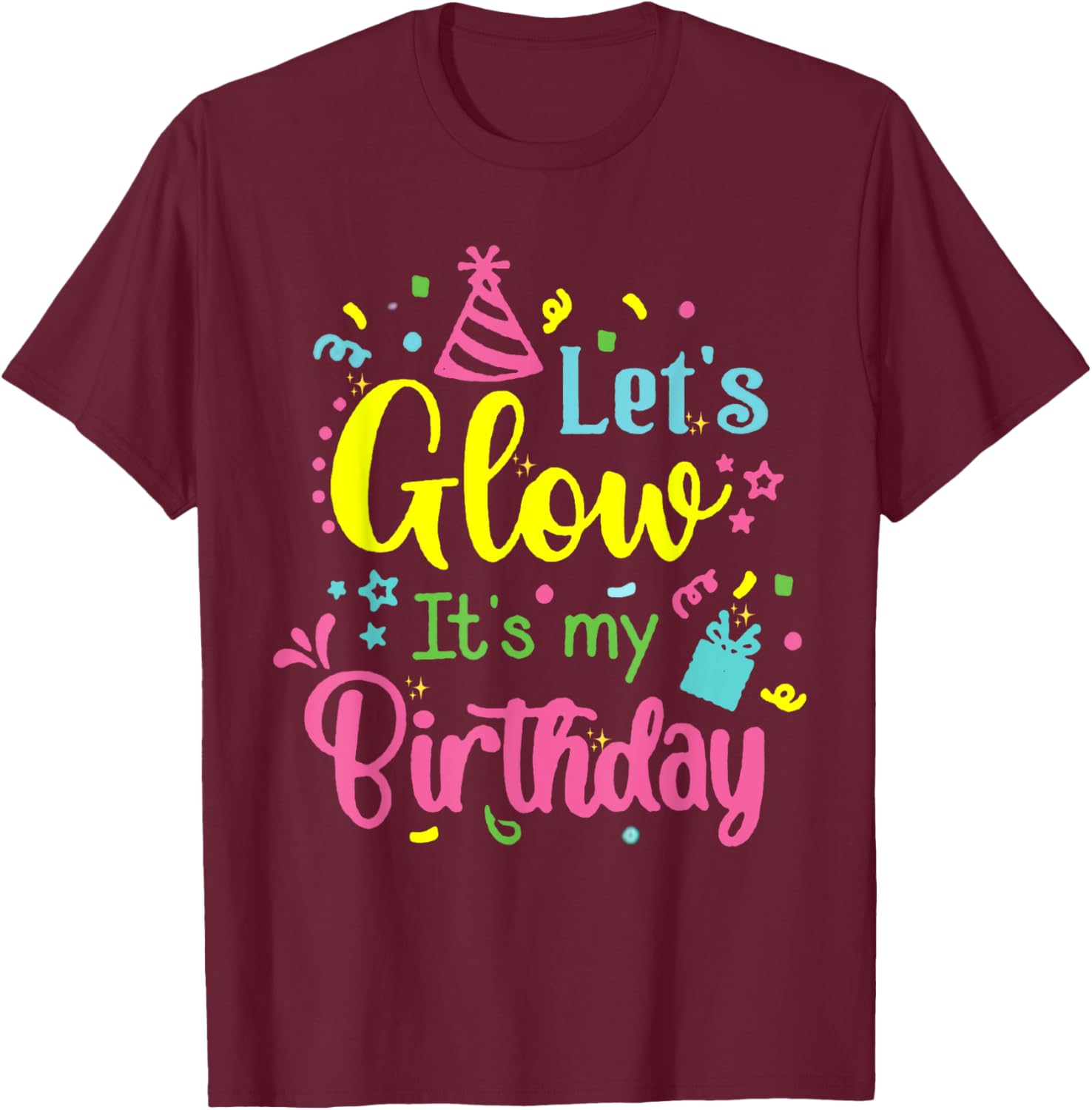 Glow in the Dark 80s Birthday Party Team T-Shirt for Fun Celebrations - 10