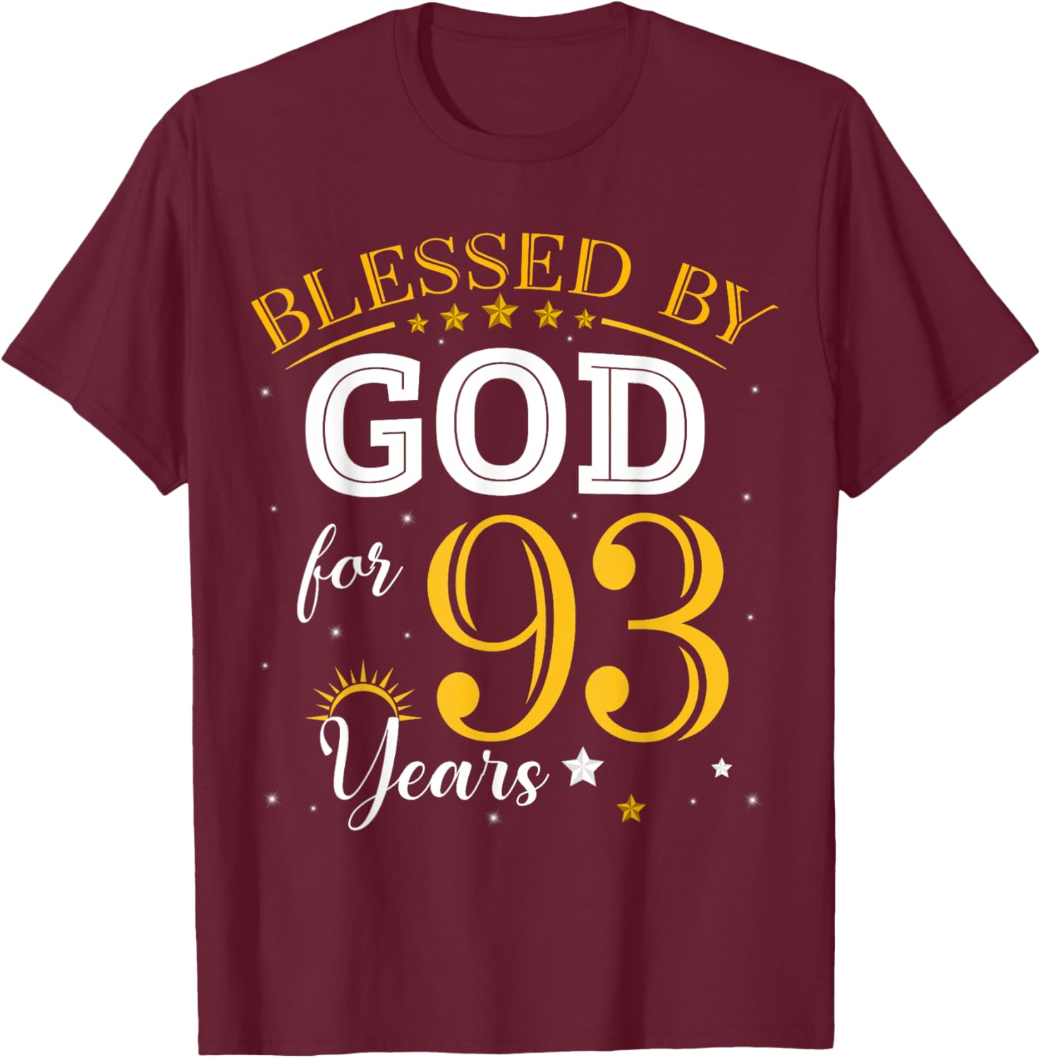 Vintage 93rd Birthday Girl Blessed by God T-Shirt for Special Celebrations - 9