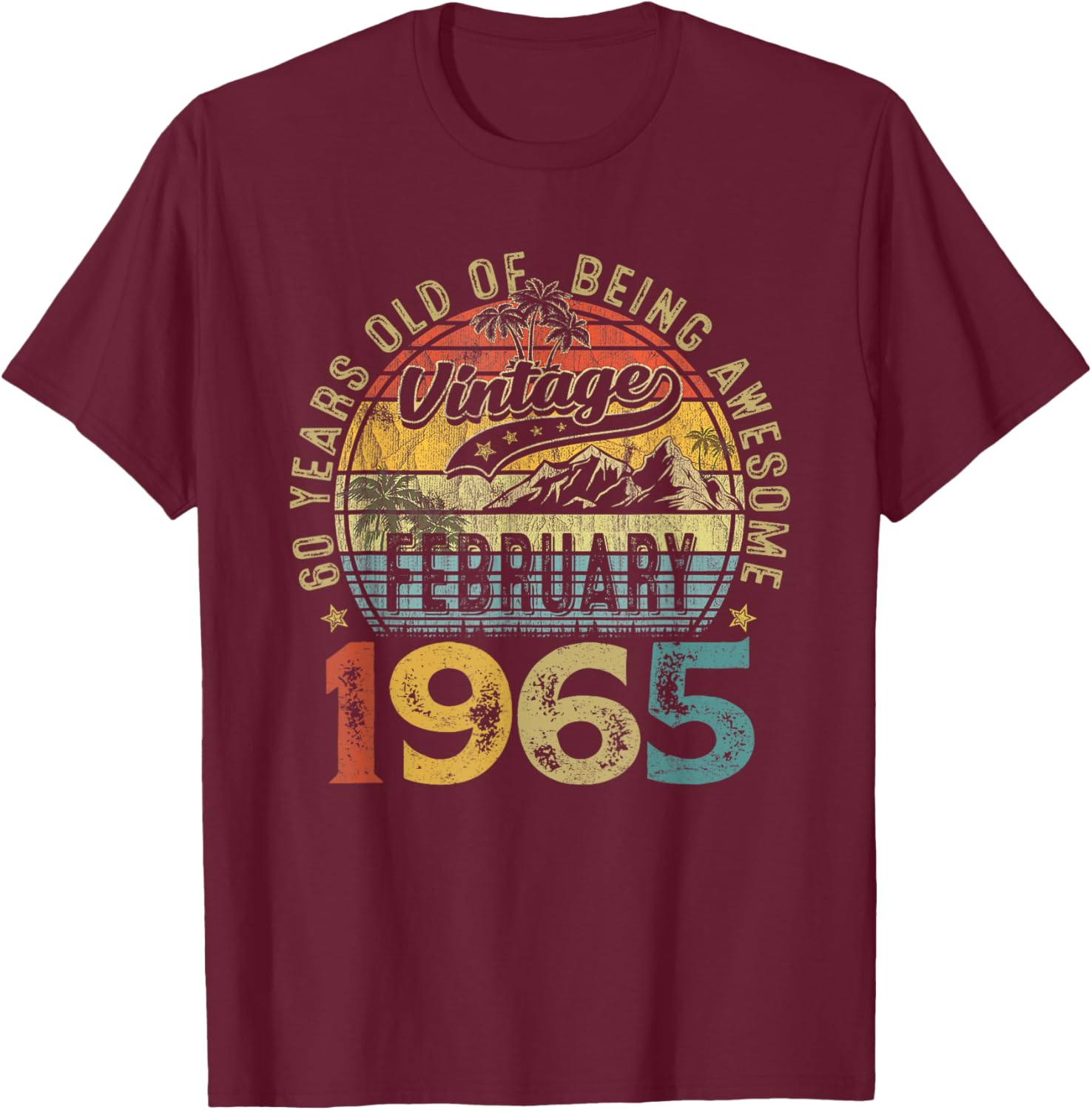Vintage Retro 60th Birthday T-Shirt for February 1965 Celebration - 11