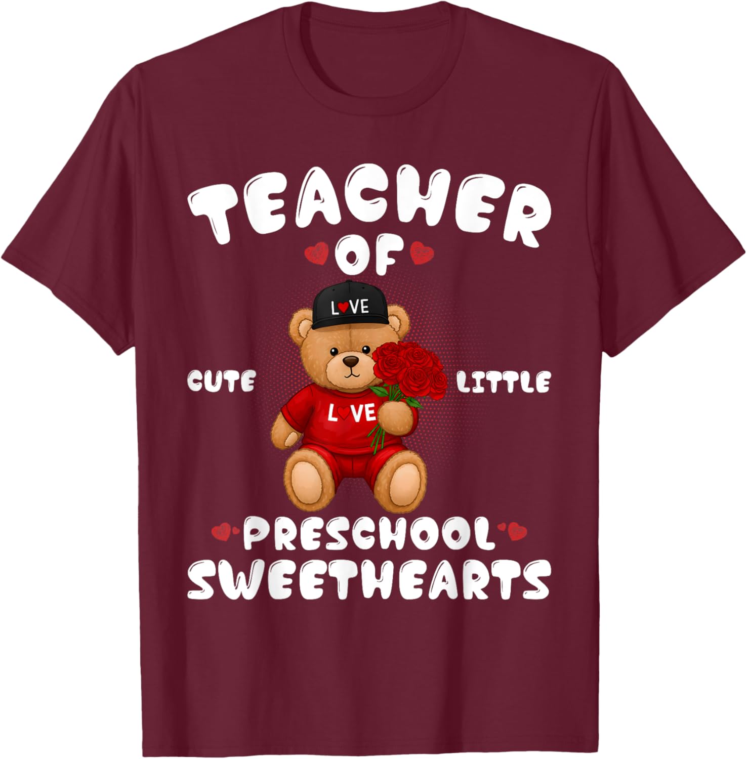 Cute Valentine's Day T-Shirt for Preschool Teachers in Love - 1