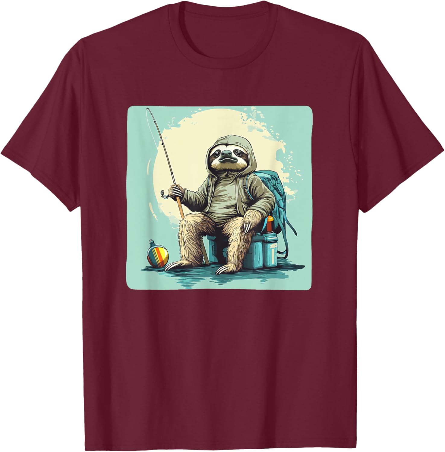 Fishing Sloth T-Shirt - Slow and Steady Wins the Catch Apparel - 7