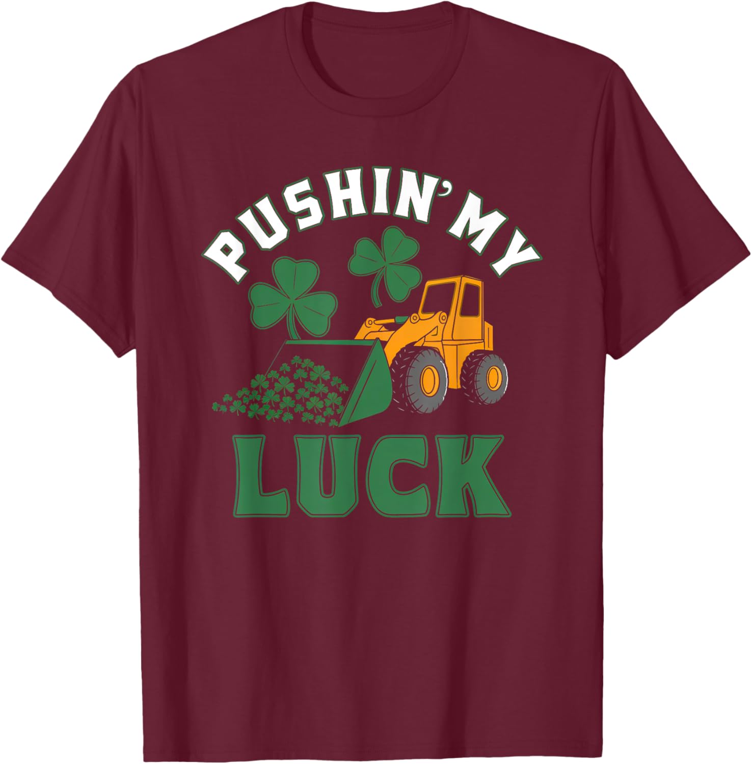 Funny St Patrick's Day Shamrock T-Shirt for Boys - Pushin My Luck Design - 9
