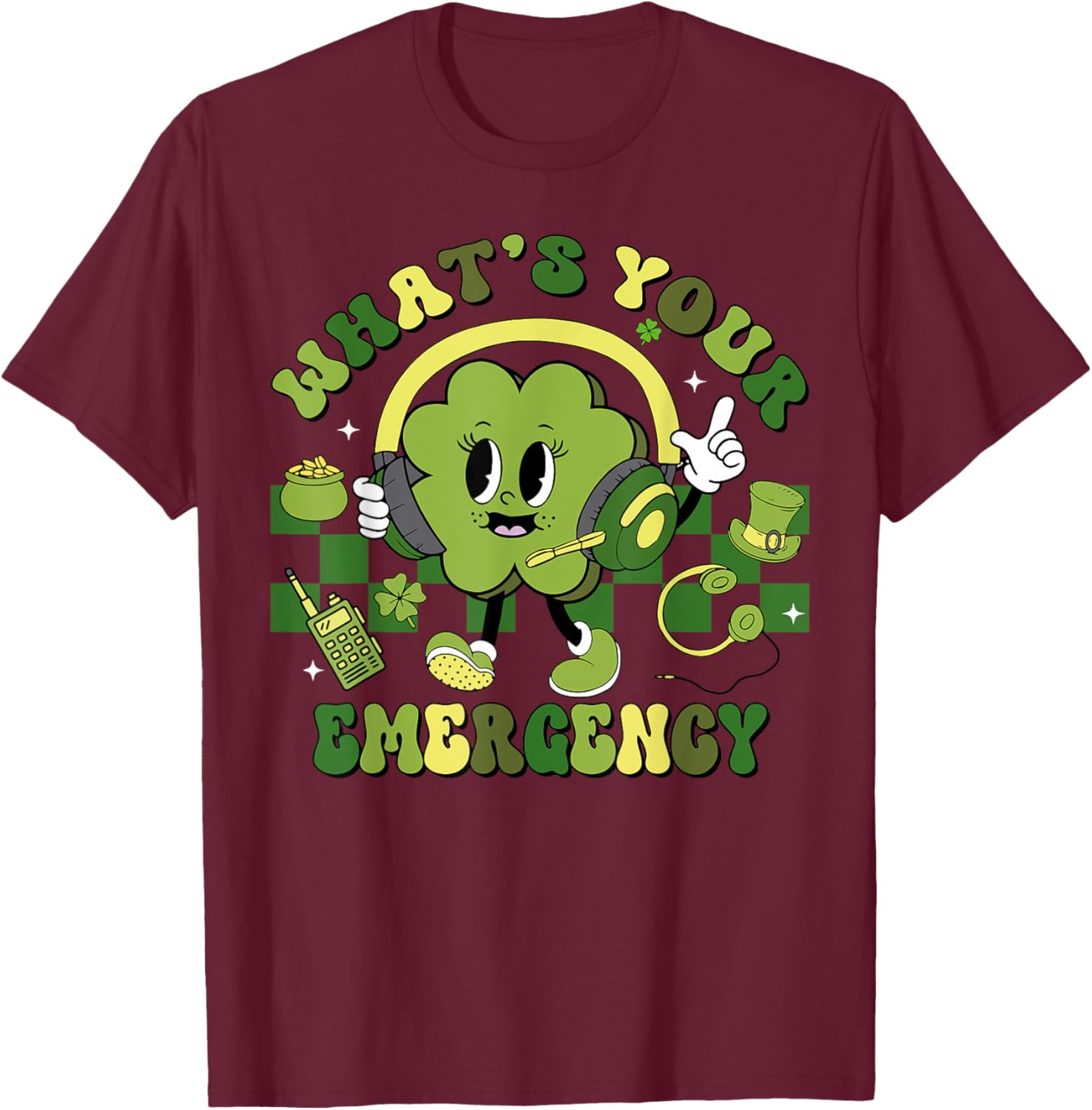 Shamrock Emergency Dispatcher St Patrick's Day T-Shirt for Fun Celebrations - 16