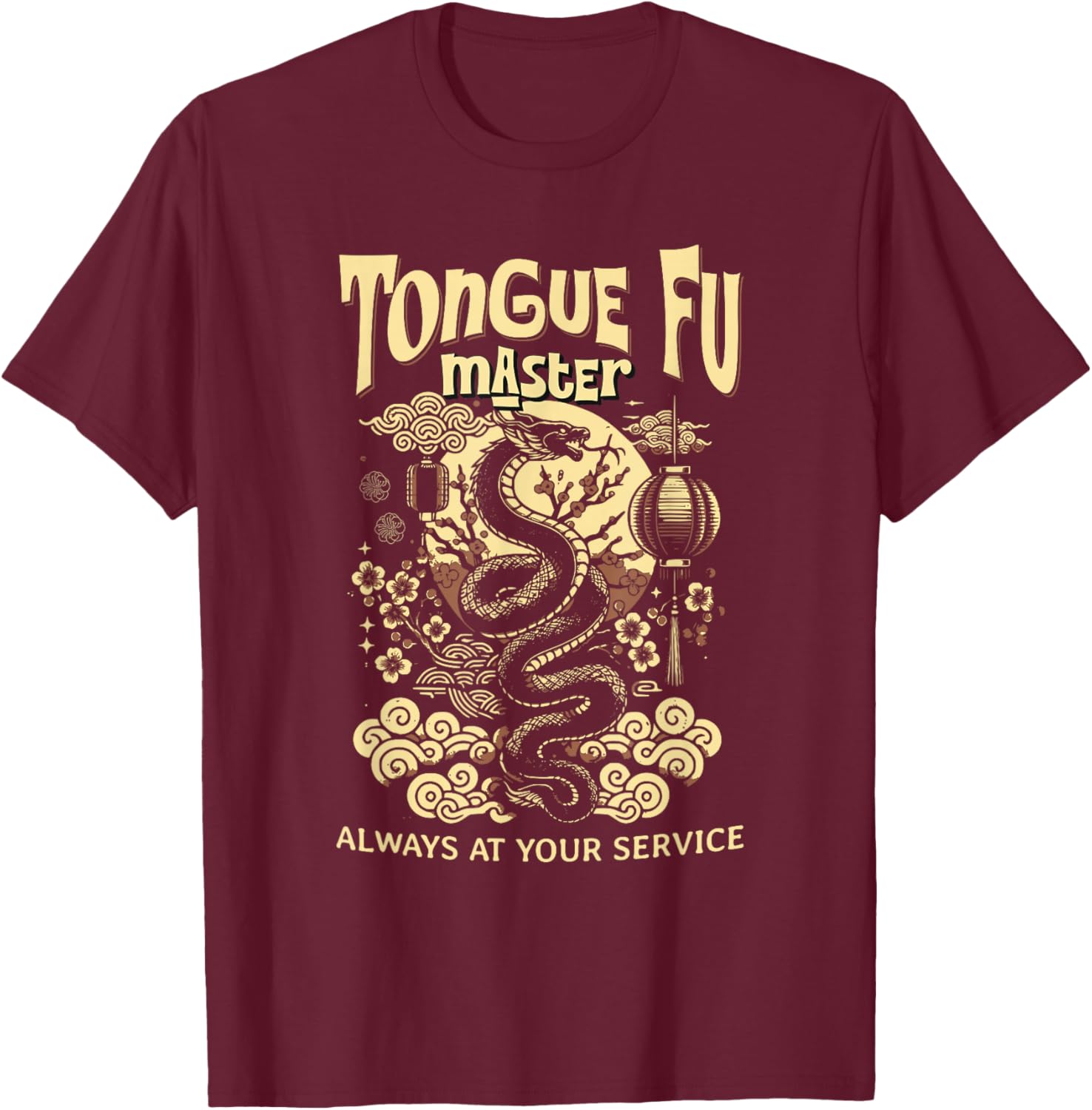 Tongue Fu Master Funny Sarcastic NSFW T-Shirt for Adults - 4