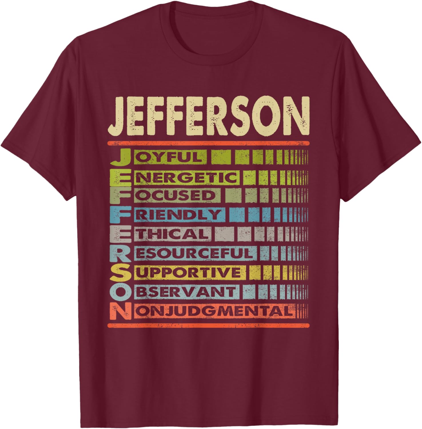 Jefferson Family Name Team T-Shirt Perfect for Family Gatherings - 13