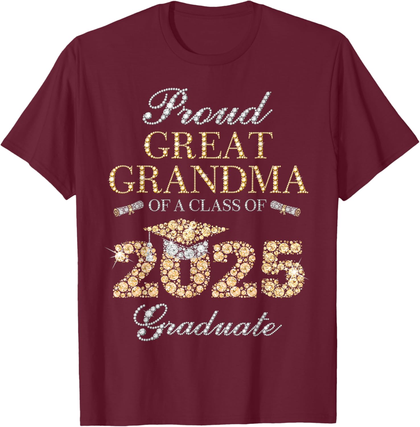 Proud Great Grandma Class of 2025 Graduate T-Shirt Gift for Grandma - 11
