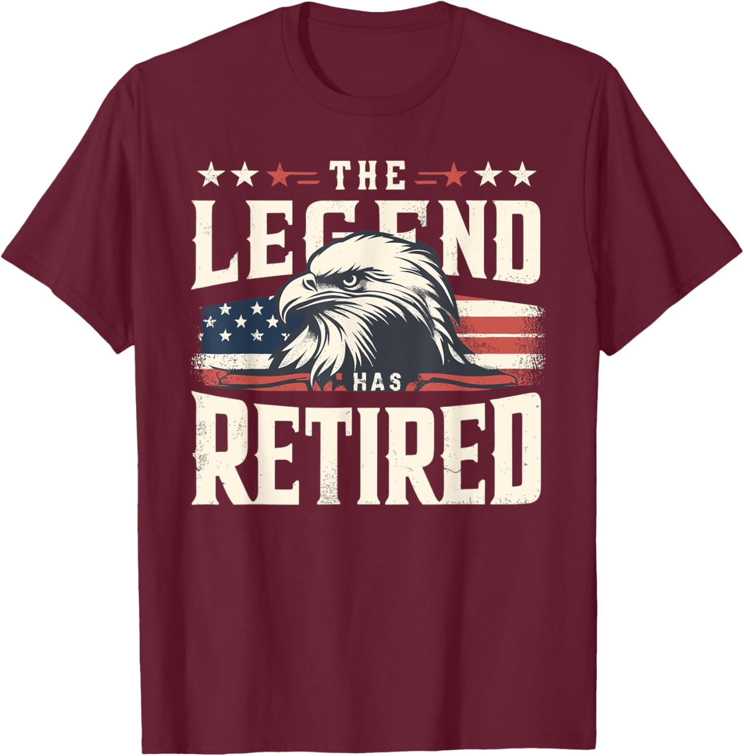 Retirement Eagle American Flag T-Shirt for Proud Veterans and Patriots - 8