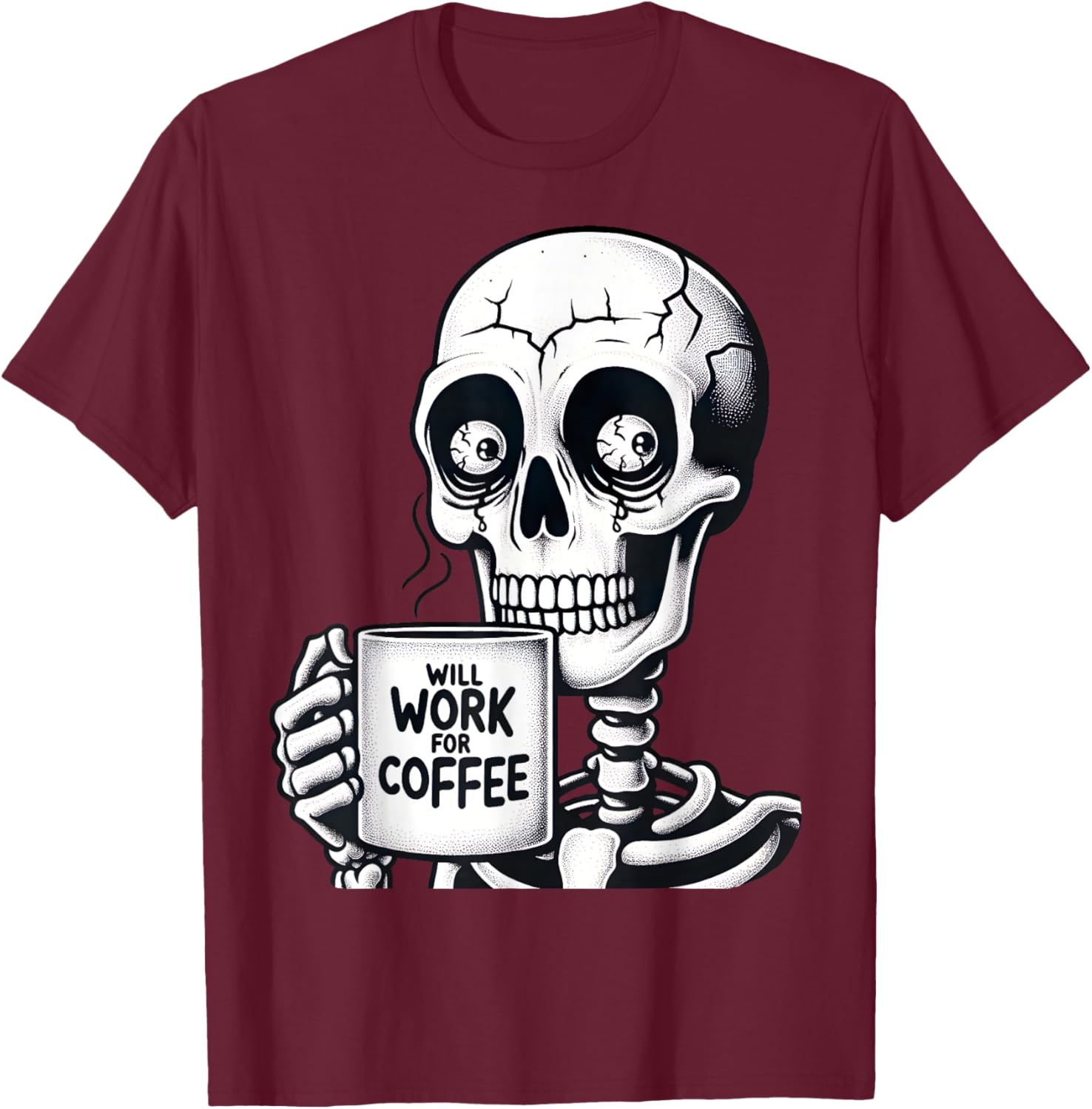 Funny Skeleton Coffee Lover T-Shirt - Perfect Gift for Caffeine Fans - 4