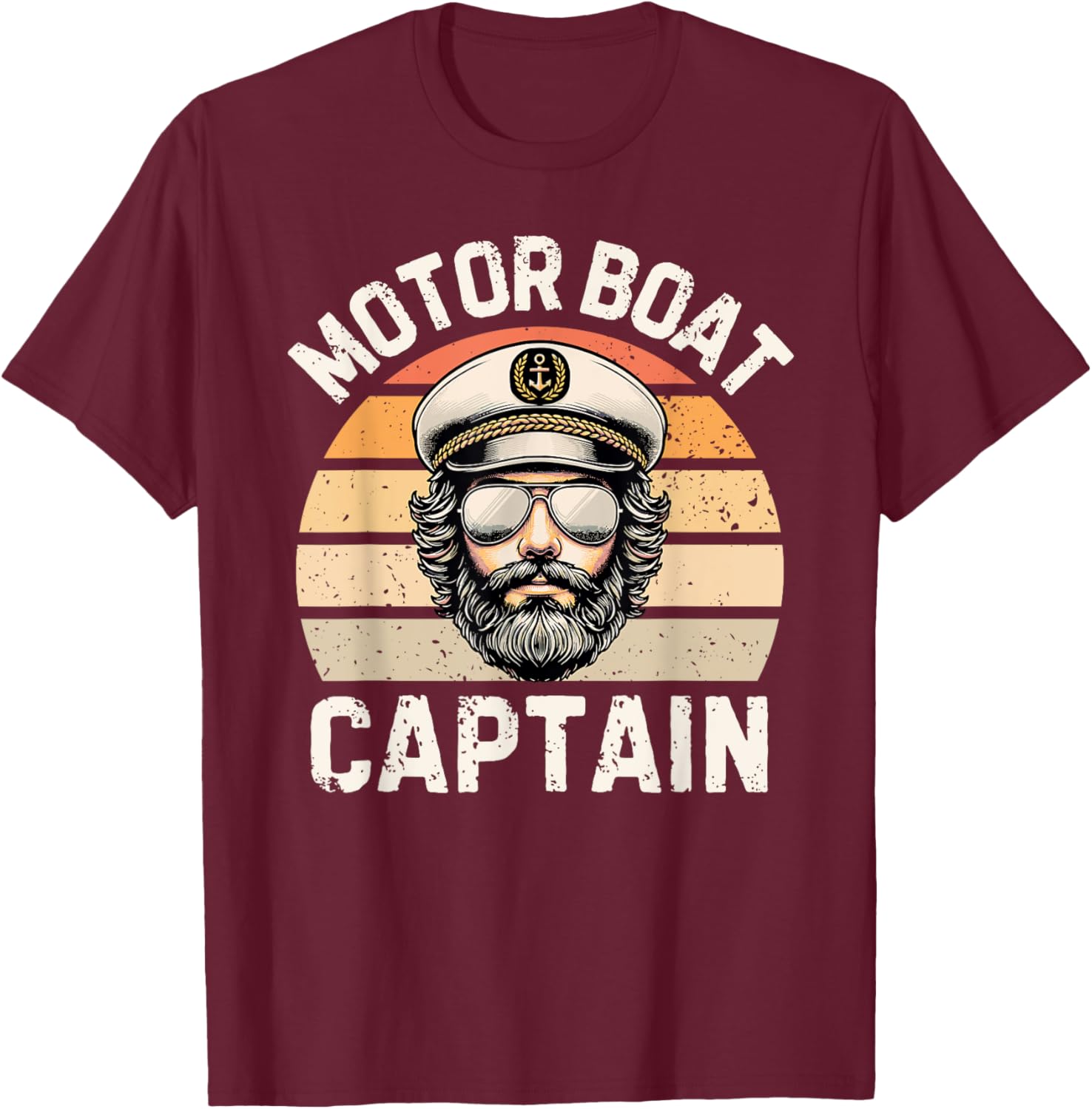 Funny Retro Motor Boat Captain T-Shirt for Nautical Enthusiasts - 4