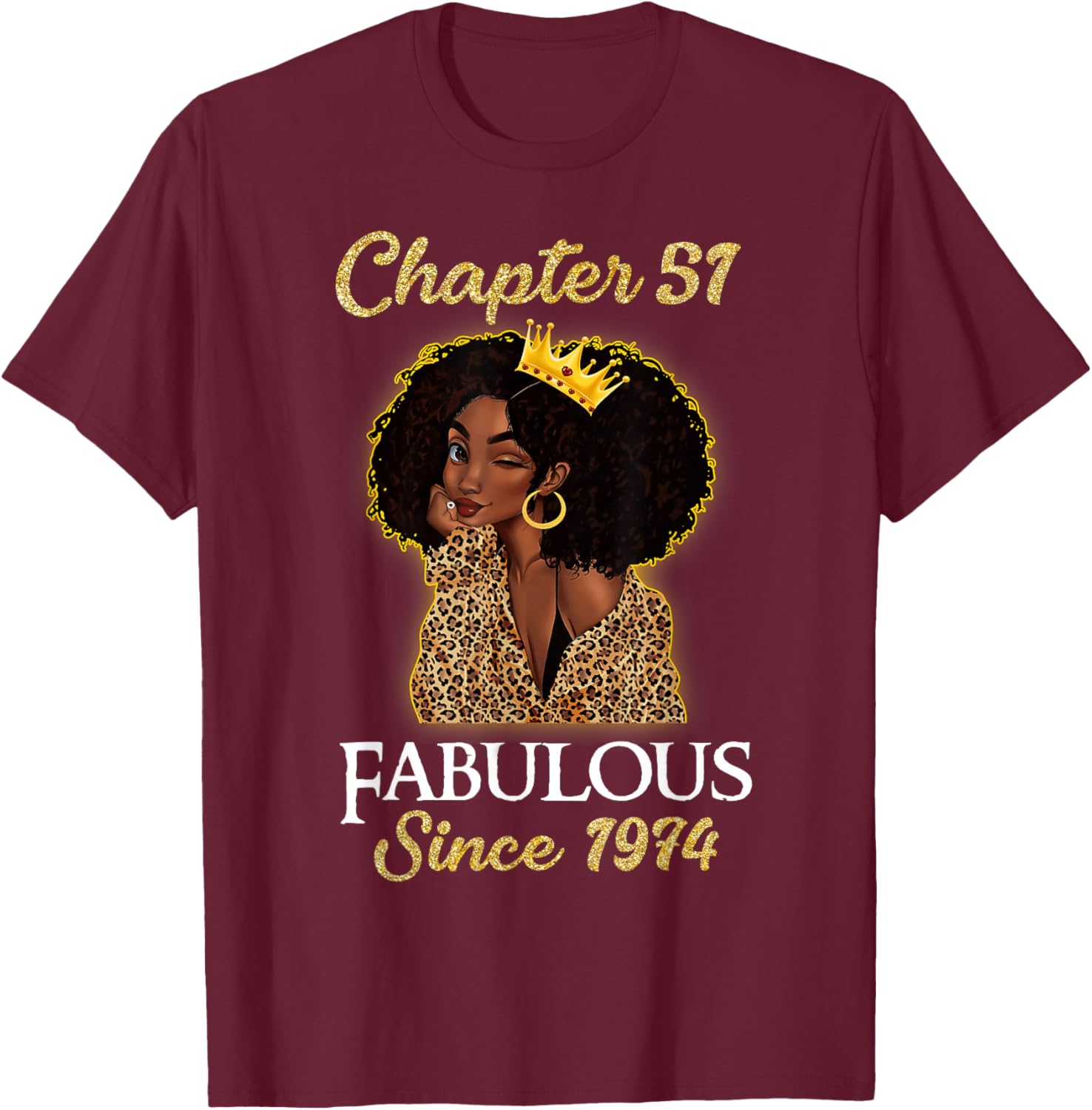 Fabulous Since 1974 Leopard T-Shirt for 51st Birthday Girls - 3