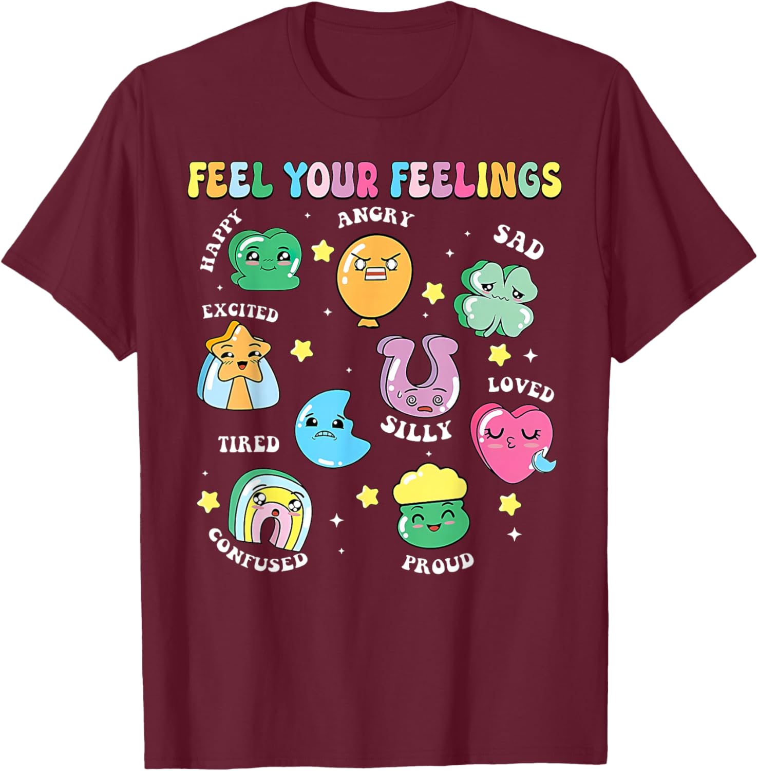 St Patricks Day Feels Your Feelings Teacher T-Shirt for School Counselors - 29