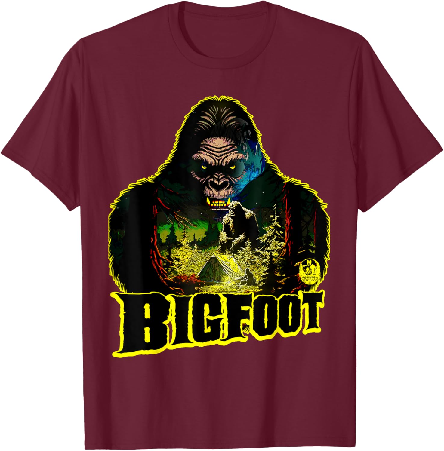 Bigfoot Scary Camping Sasquatch Tent T-Shirt for Outdoor Adventures - 19