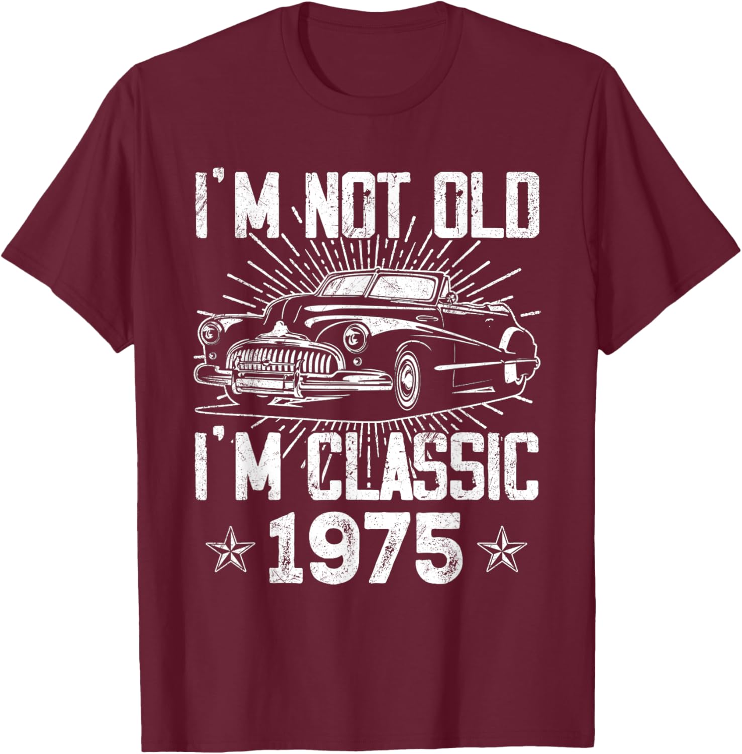 Vintage 1975 Classic Car T-Shirt for 50th Birthday Gifts for Men - 9