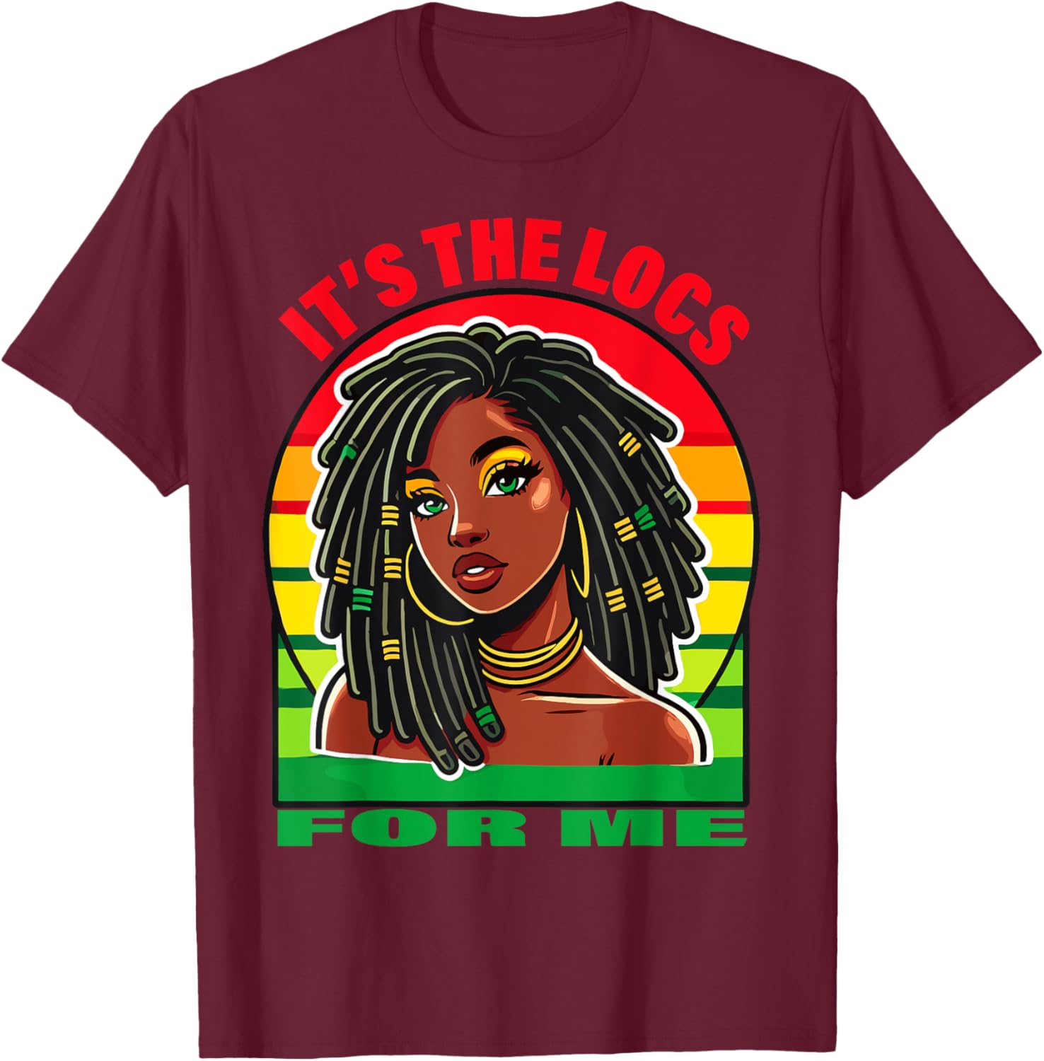 Stylish Dreadlocks Hair Design T-Shirt for Black Women – It's the Locs for Me - 15