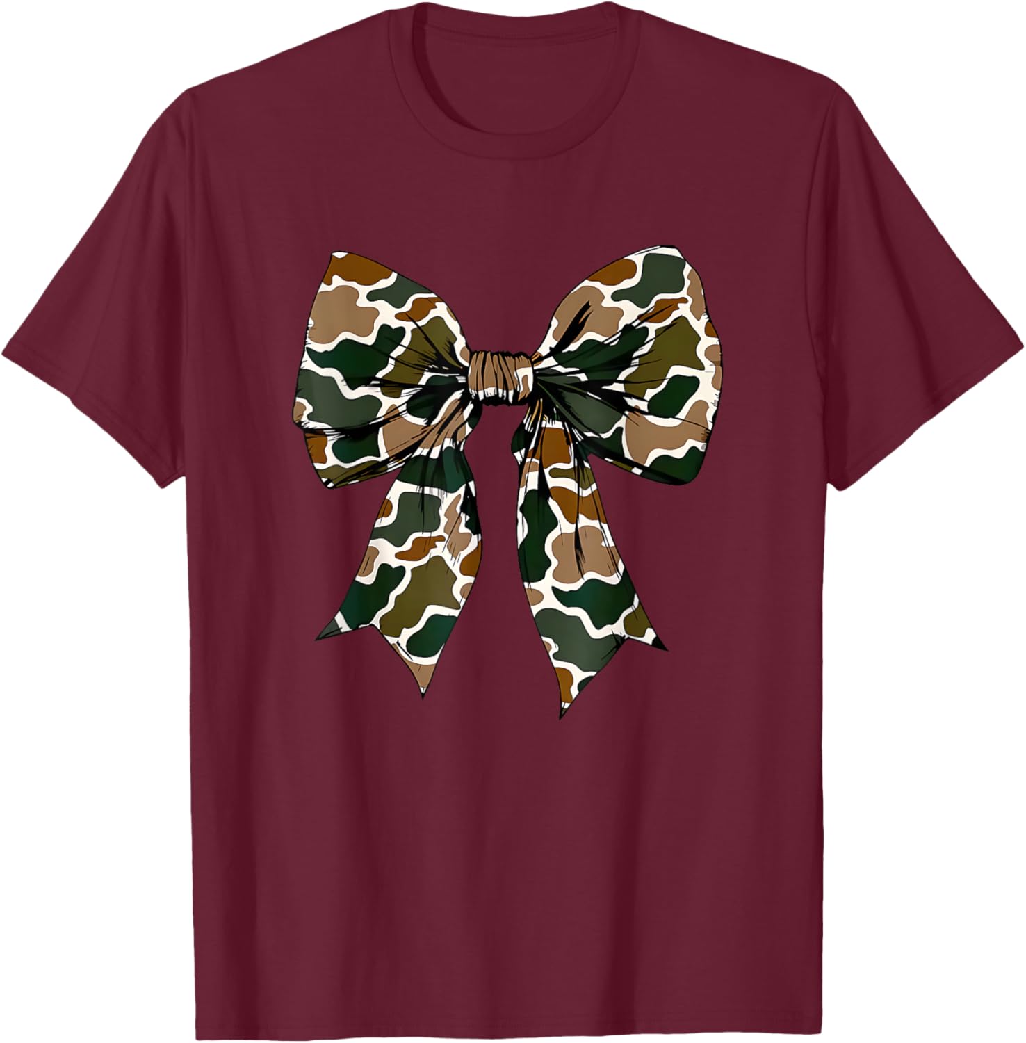Camo Bow Coquette Duck Hunting T-Shirt for Stylish Outdoor Enthusiasts - 16