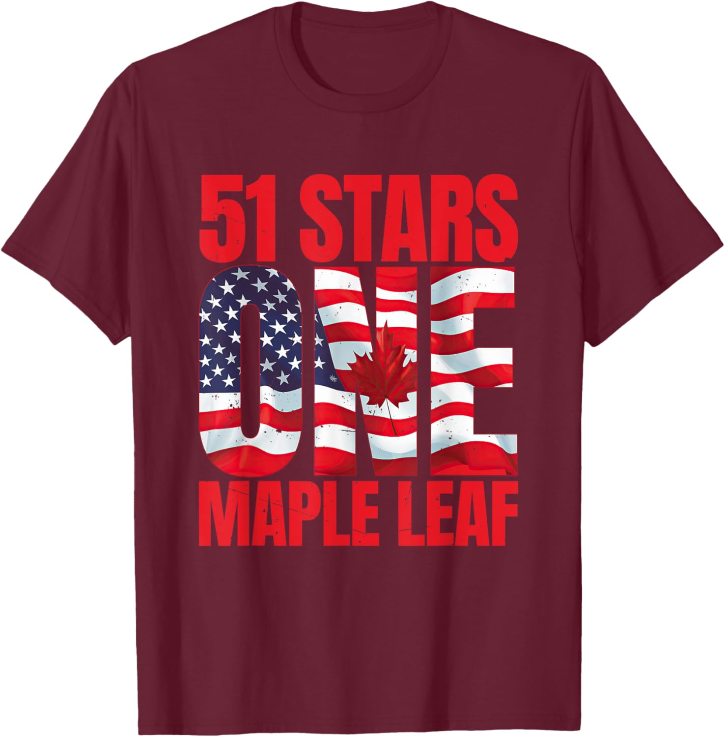 51 Stars One Maple Leaf T-Shirt for Satire and Joke Lovers - 15
