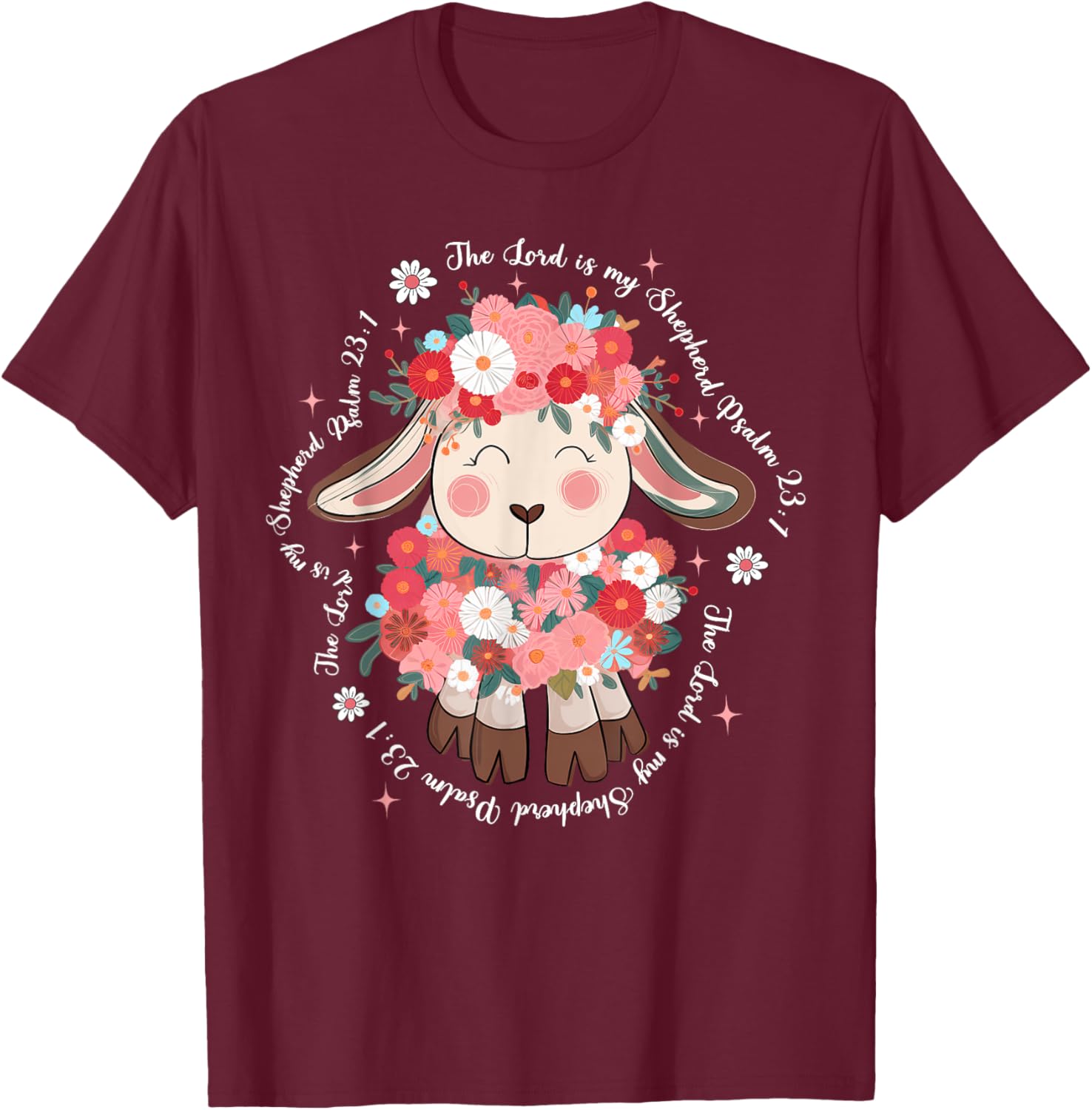 The Lord Is My Shepherd Easter T-Shirt for Christian Faith Enthusiasts - 16