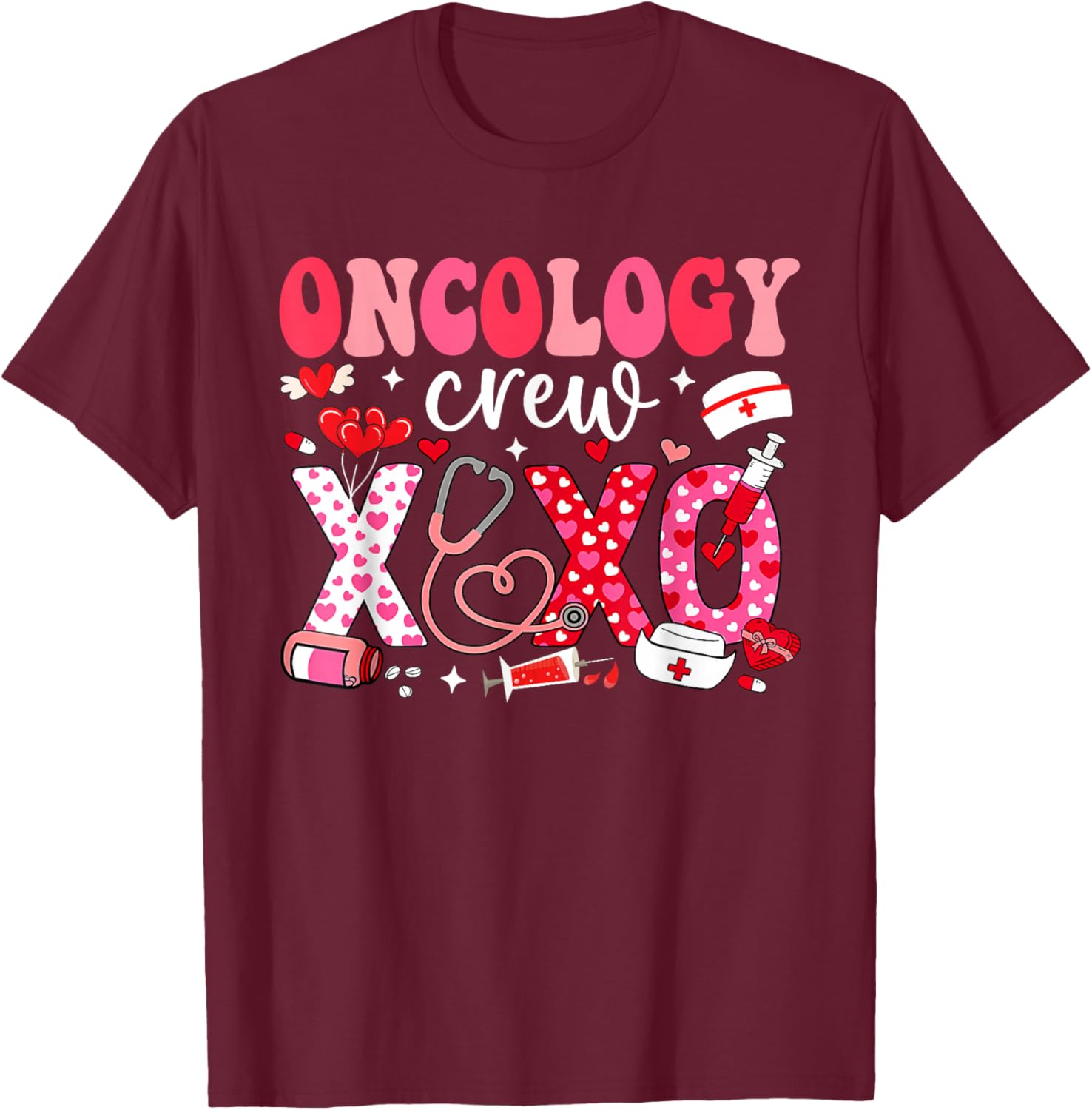 Oncology Nurse Valentines Day T-Shirt for Caring Healthcare Heroes - 4