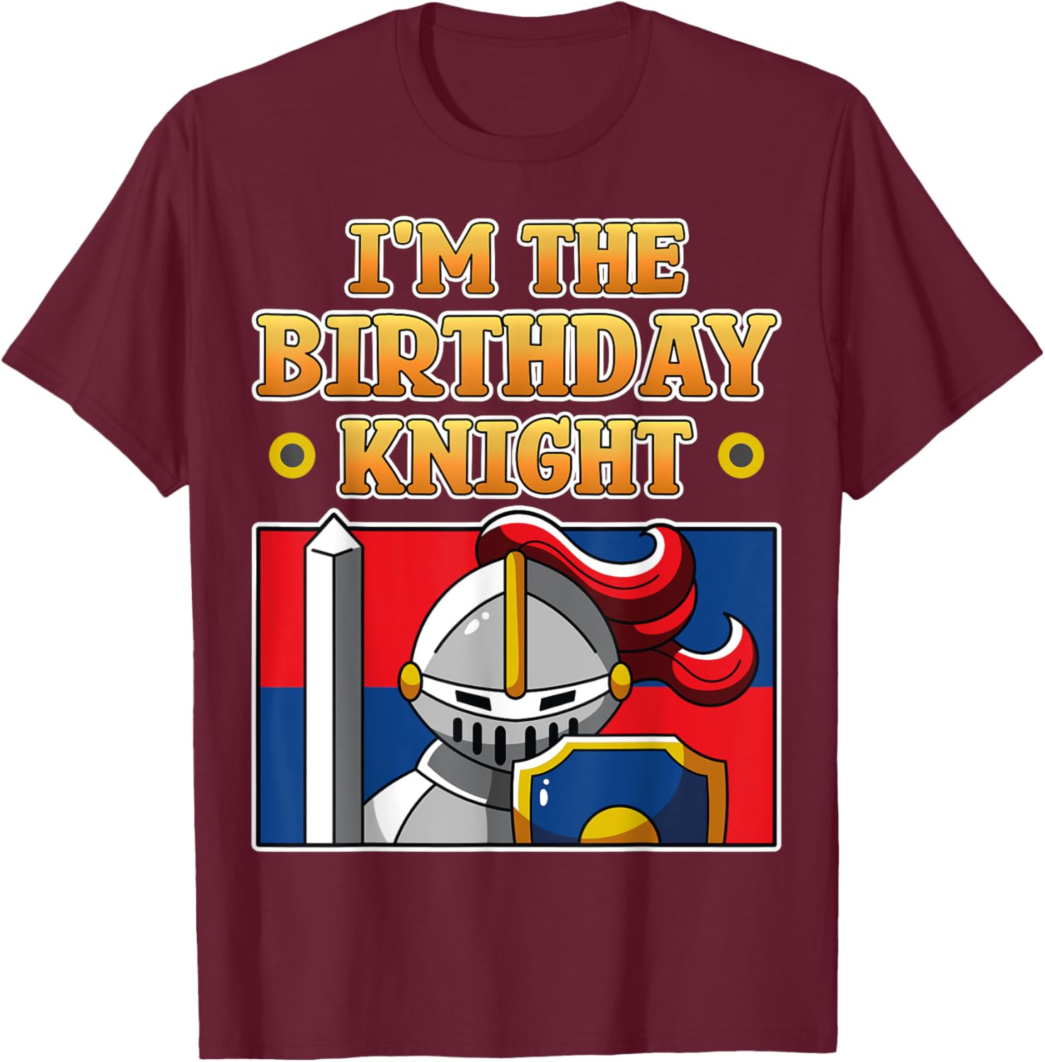 I'm The Birthday Knight Kids Medieval Armor T-Shirt for Fun Parties - 14