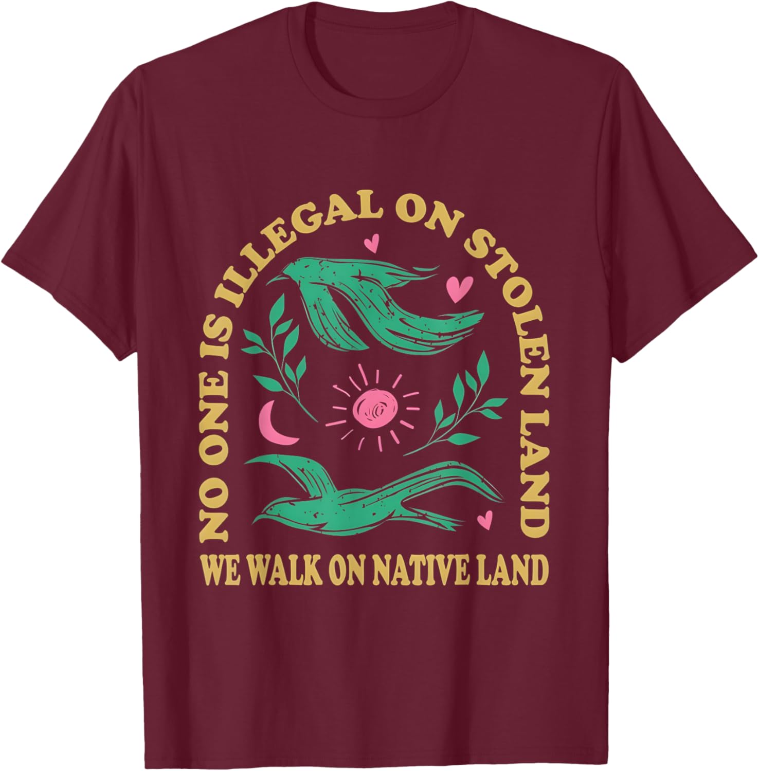 No One Is Illegal On Stolen Land Native American T-Shirt for All Ages - 11