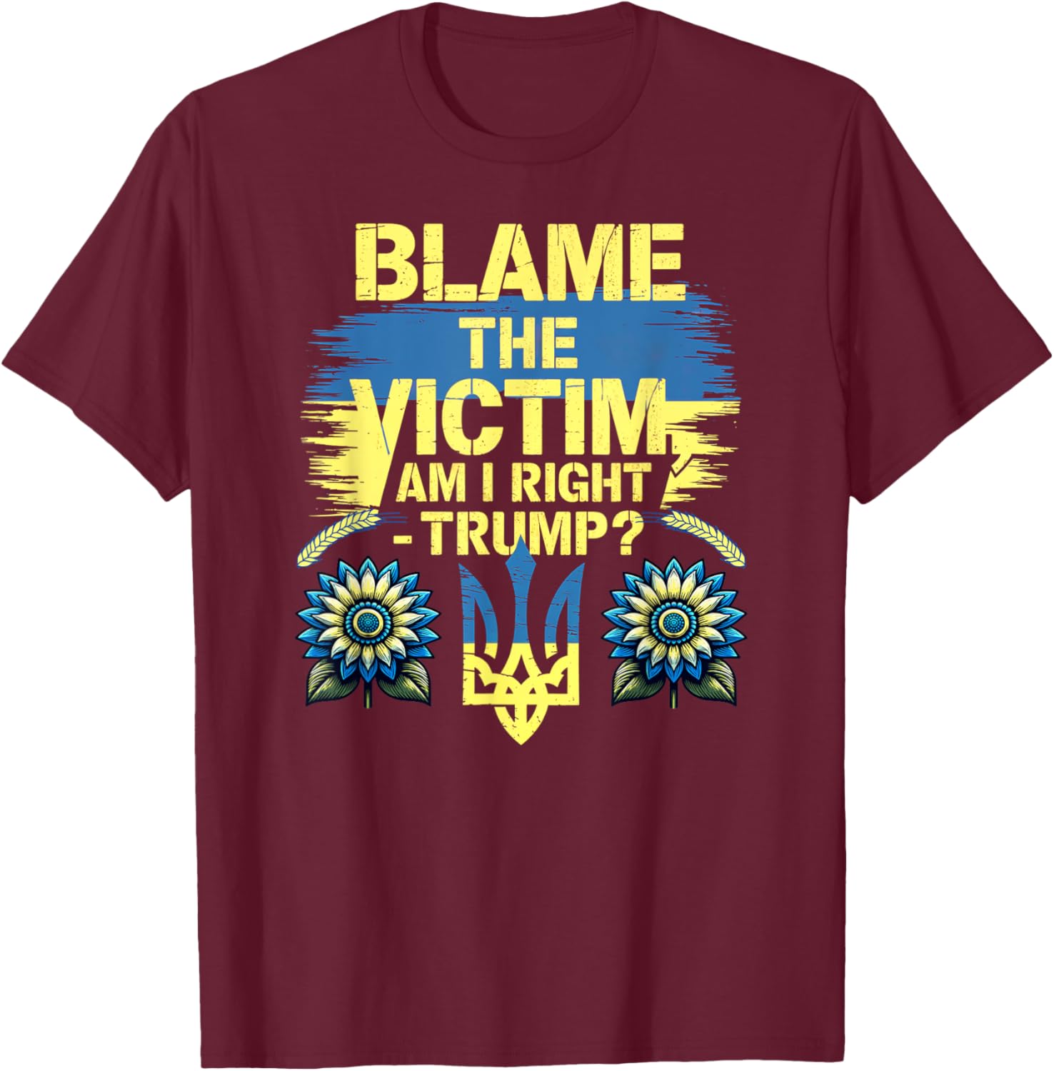 Anti-Trump Pro-Ukraine Graphic T-Shirt for Statement Supporters - 6