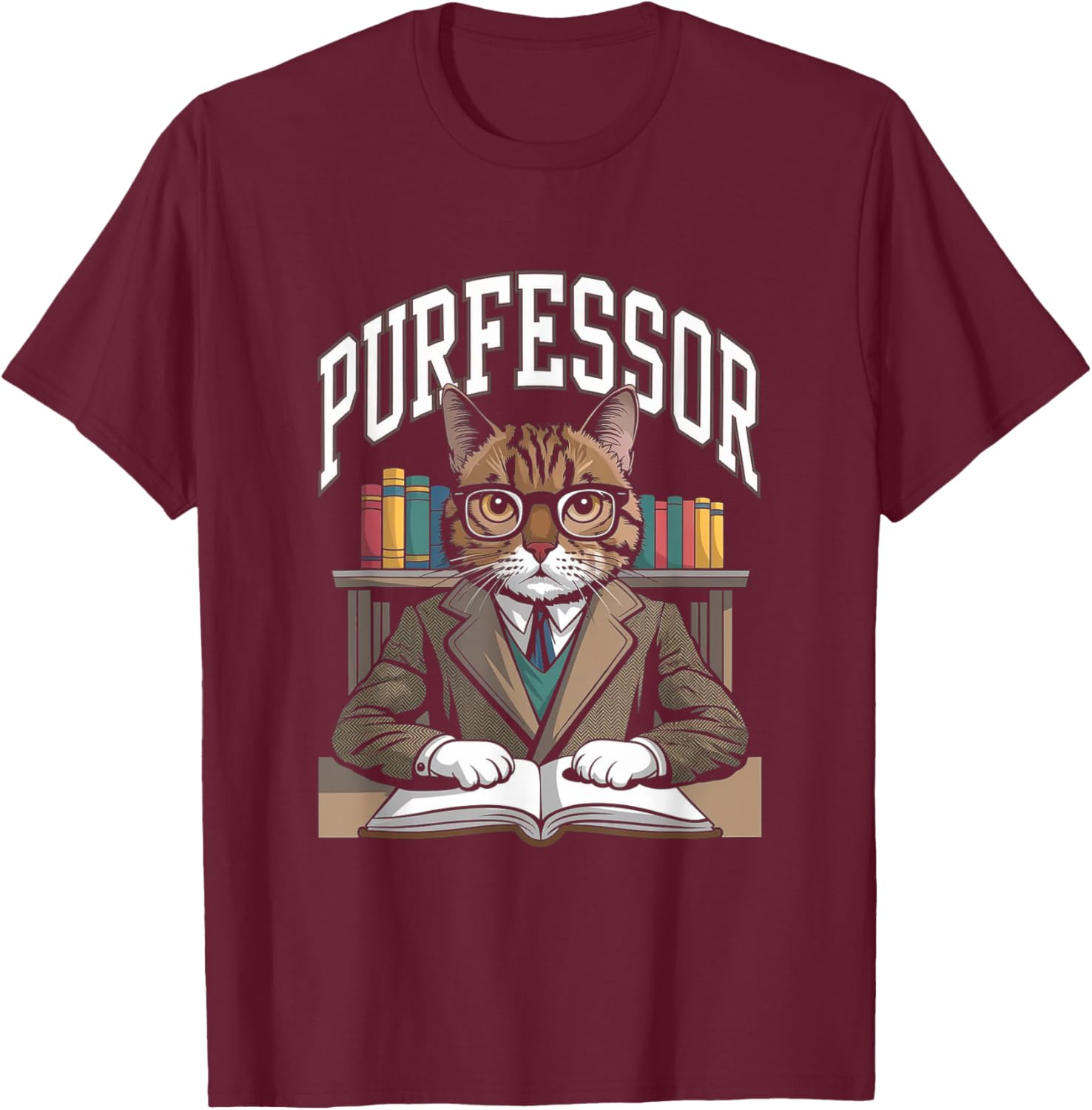 Funny Purrfessor Cat T-Shirt for Cat Lovers and Professors - 6