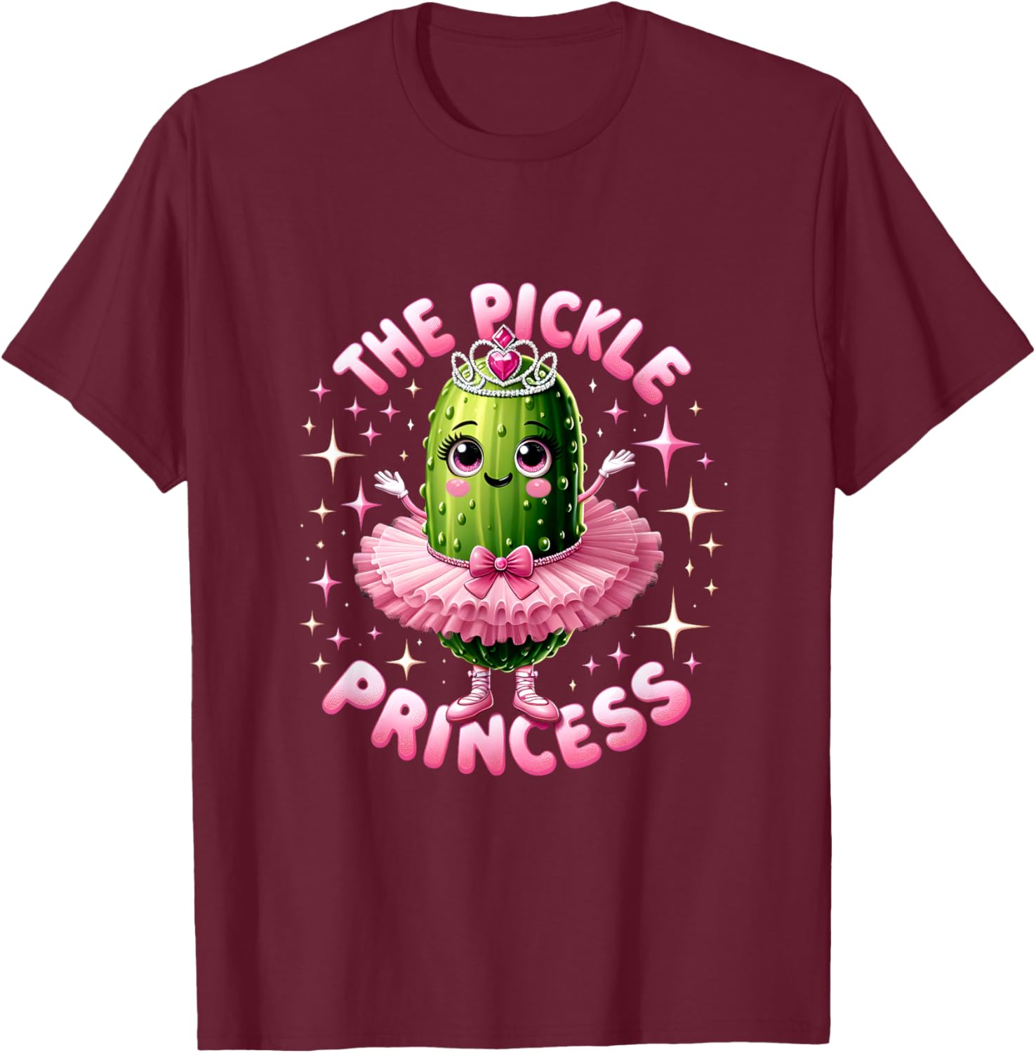 Cute Pickle Princess Ballet T-Shirt for Pickle Lovers and Dancers - 1