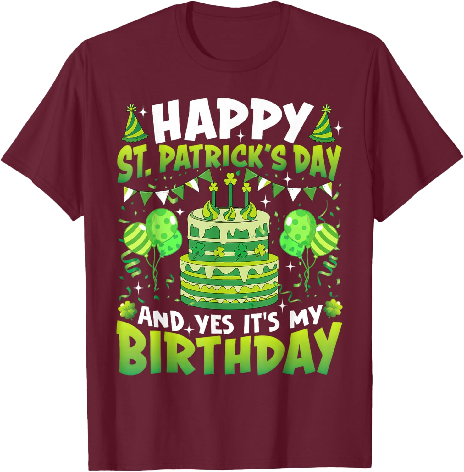 Happy St Patrick's Day Birthday T-Shirt for Kids and Adults - 9