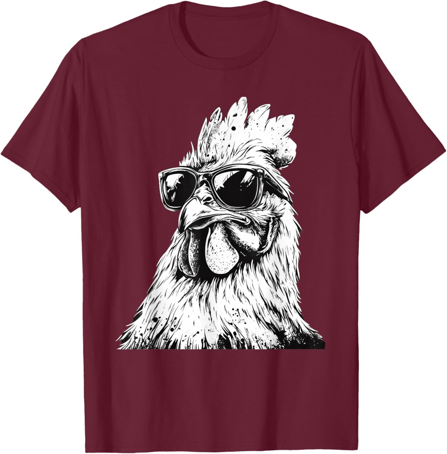 Cool Chicken in Sunglasses Art T-Shirt for Fun and Fashion Lovers - 2