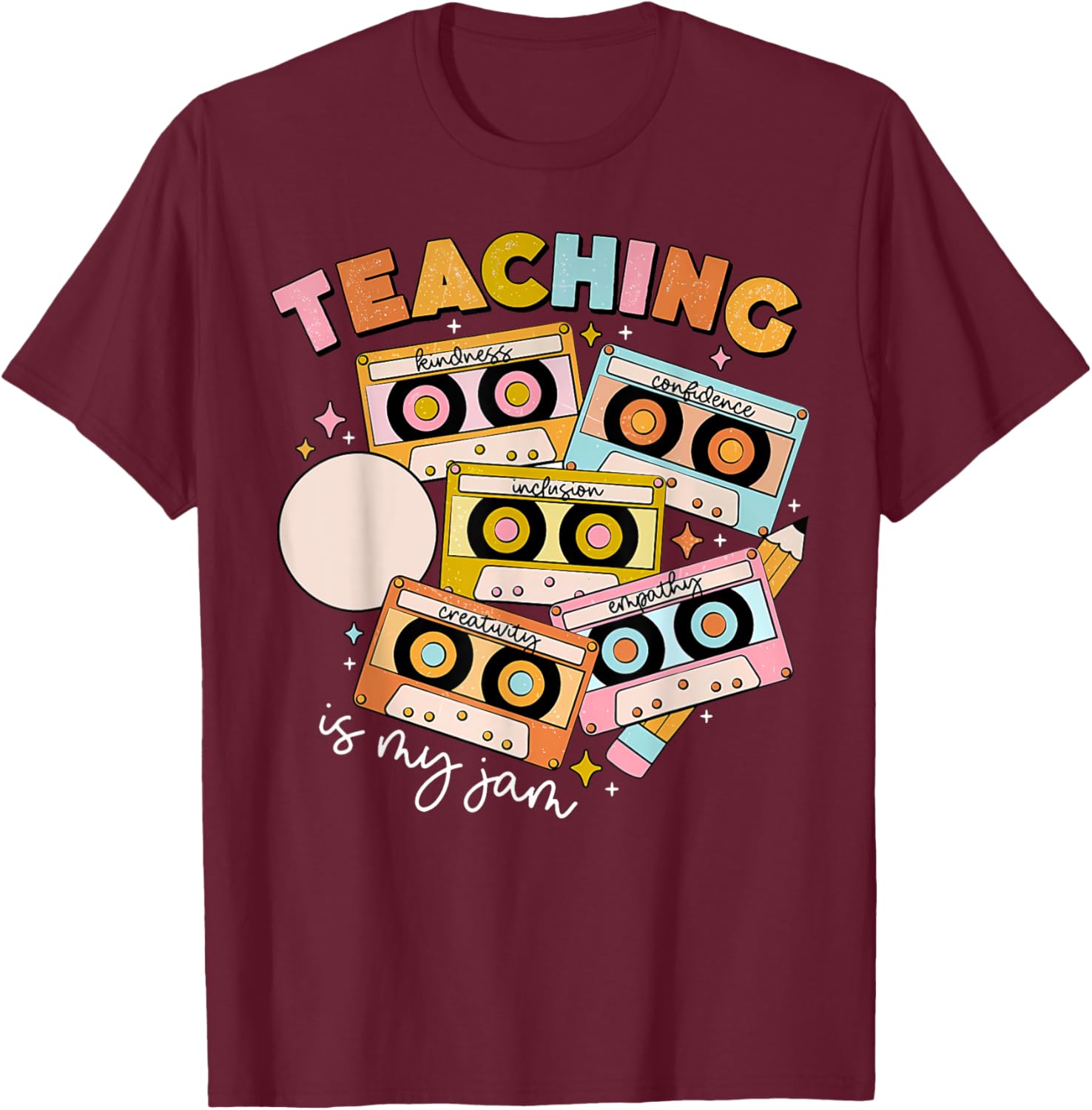 Vintage 90s Cassette Tape Music Teacher T-Shirt - Teaching Is My Jam - 2