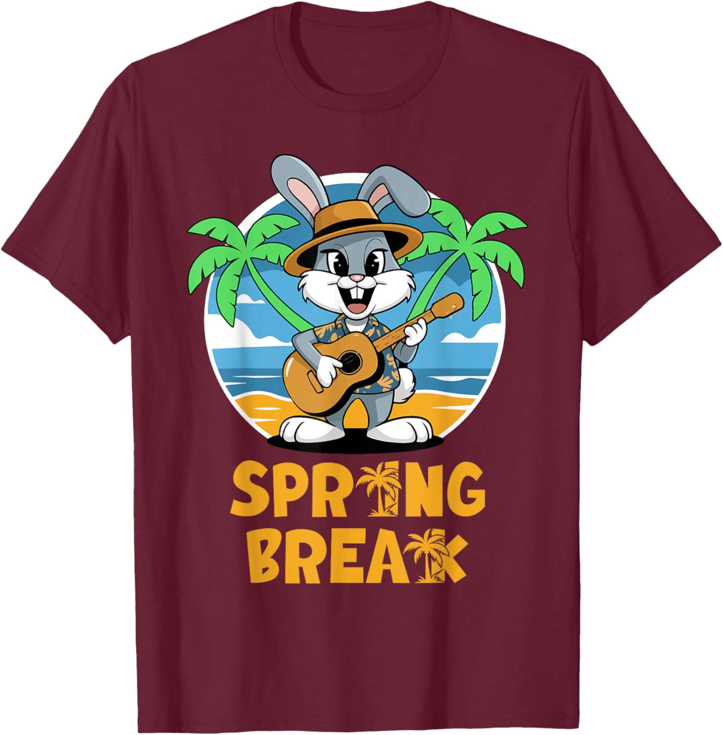 2025 Spring Break Graphic T-Shirt for Kids - Colorful Beach Wear Fun - 8