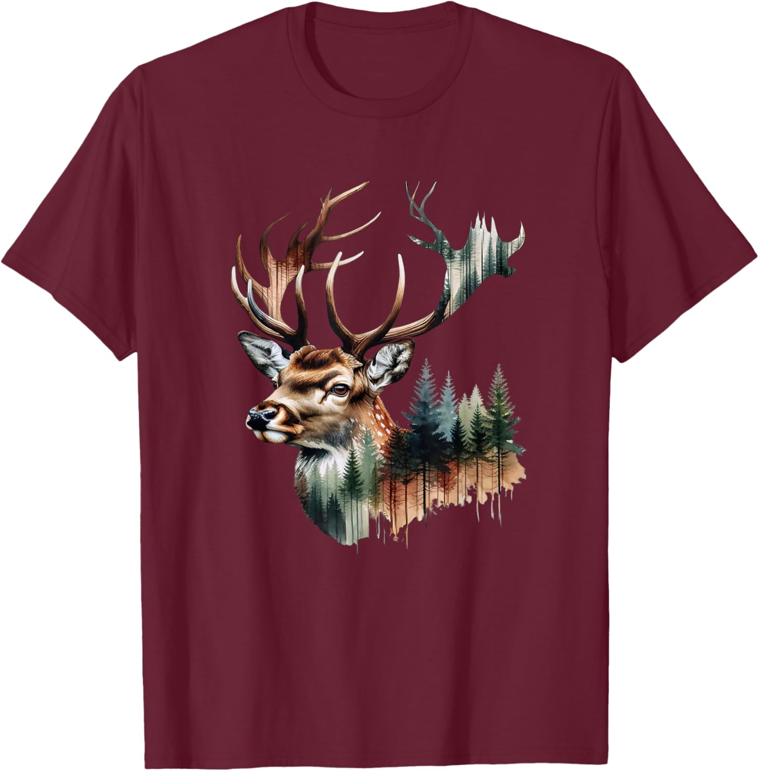 Forest Deer Hunting Dad T-Shirt for Whitetail Hunters - Nature Lover Apparel - 7