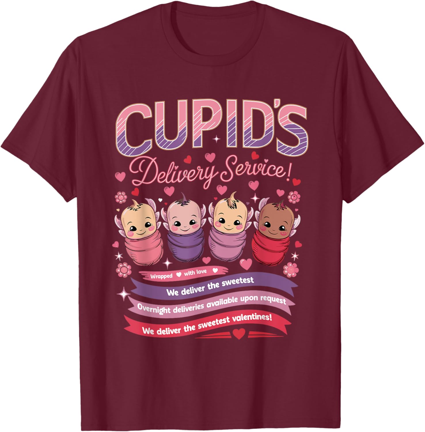 Nurse Valentine Cupid's Delivery Service Labor and Delivery T-Shirt - 2