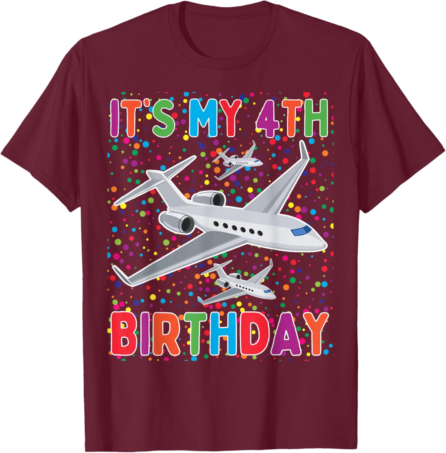 It's My 4th Birthday Airplane T-Shirt for Boys and Girls Celebrate in Style - 17