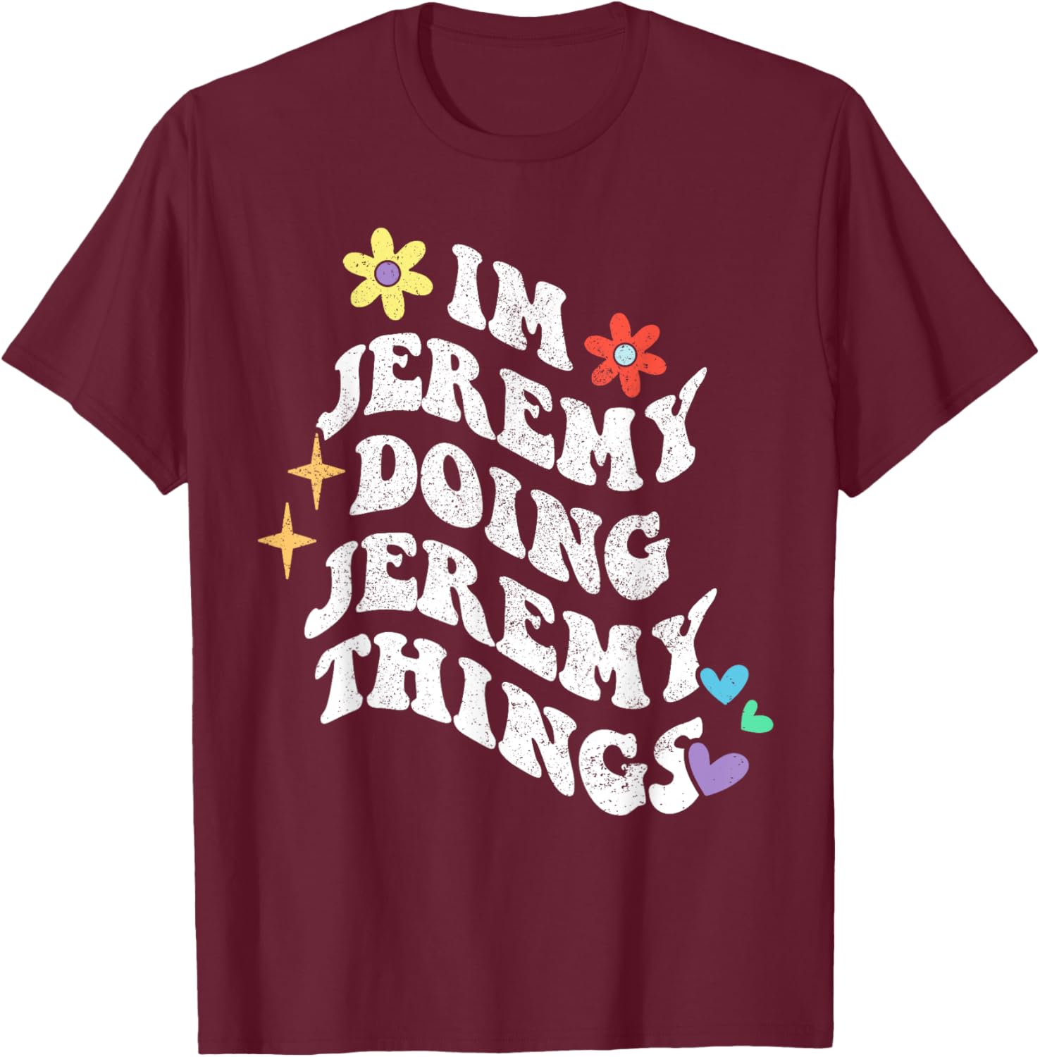 Funny Retro Groovy Jeremy Doing Things T-Shirt for Moms and Gifts - 20