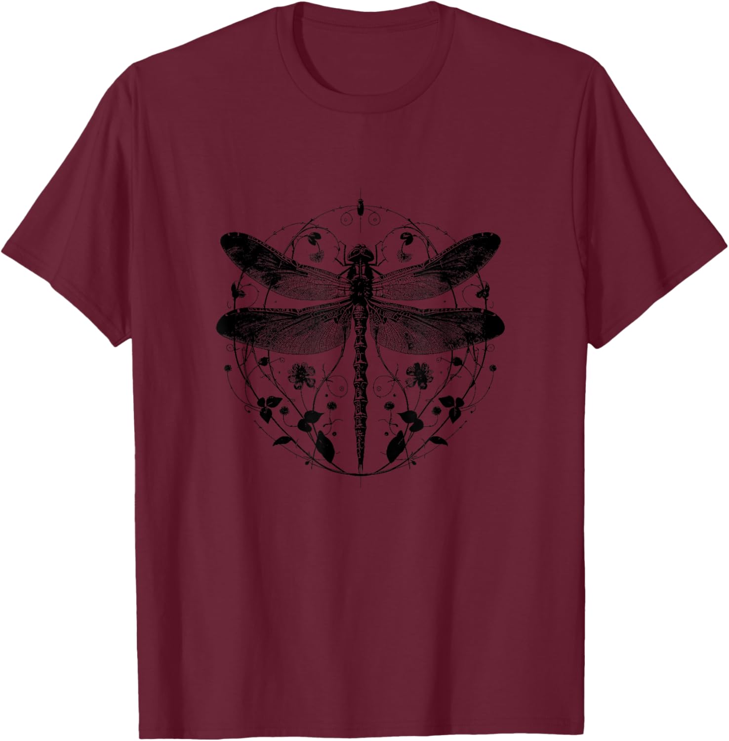 Cute Casual Summer Dragonfly Print T-Shirt for Stylish Comfort - 15
