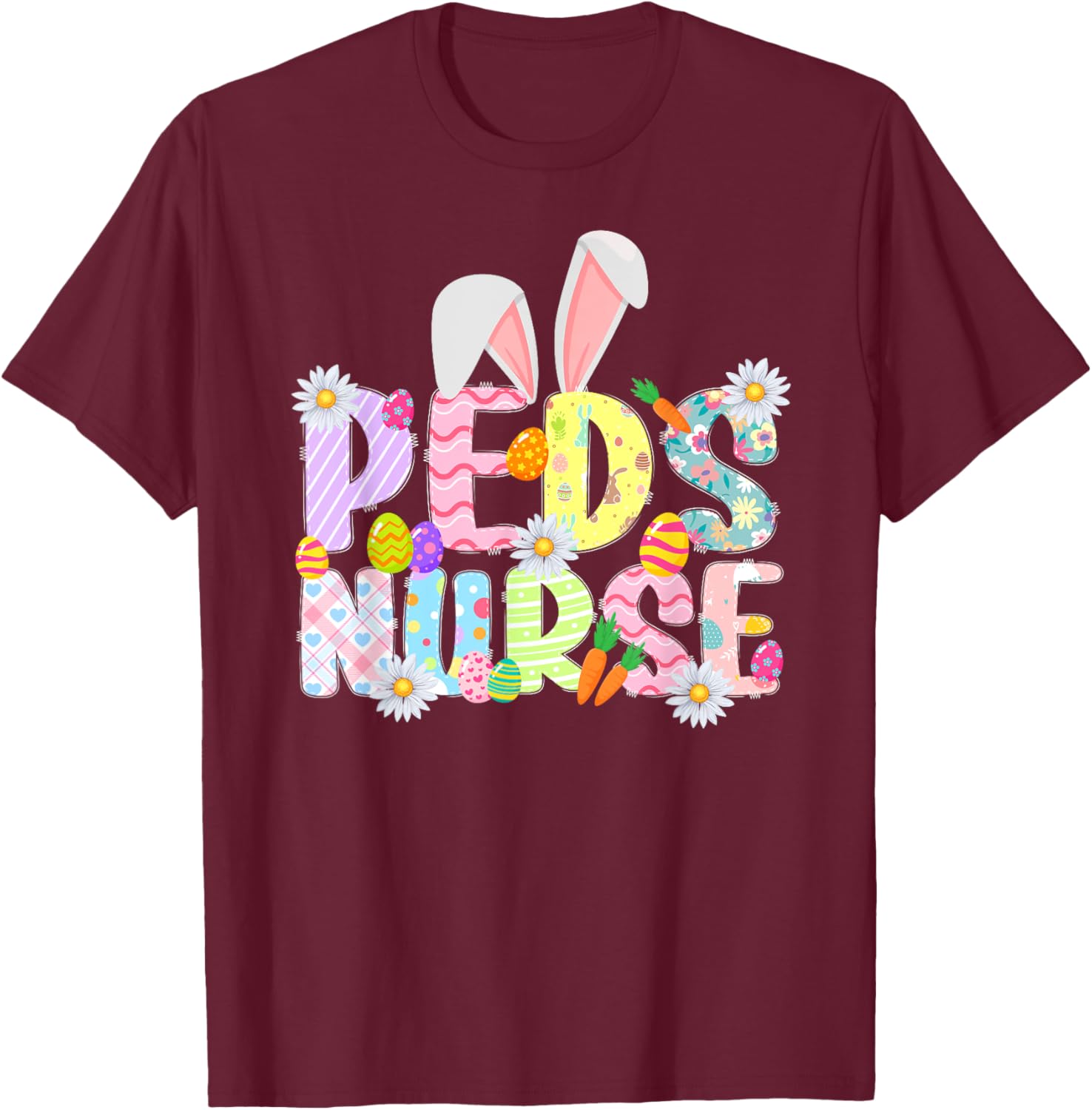 Peds Nurse Easter Bunny T-Shirt for Pediatric Nurses Fun Holiday Outfit - 7