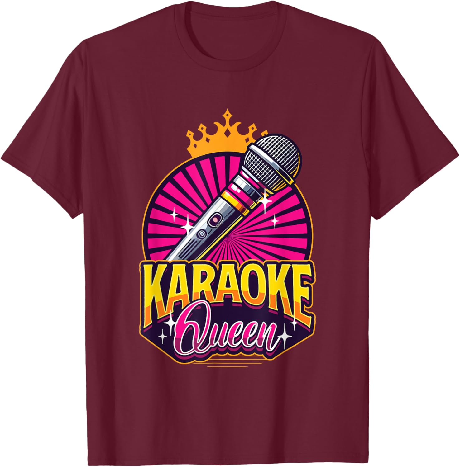 Karaoke Queen Microphone T-Shirt for Music Lovers and Singers - 7
