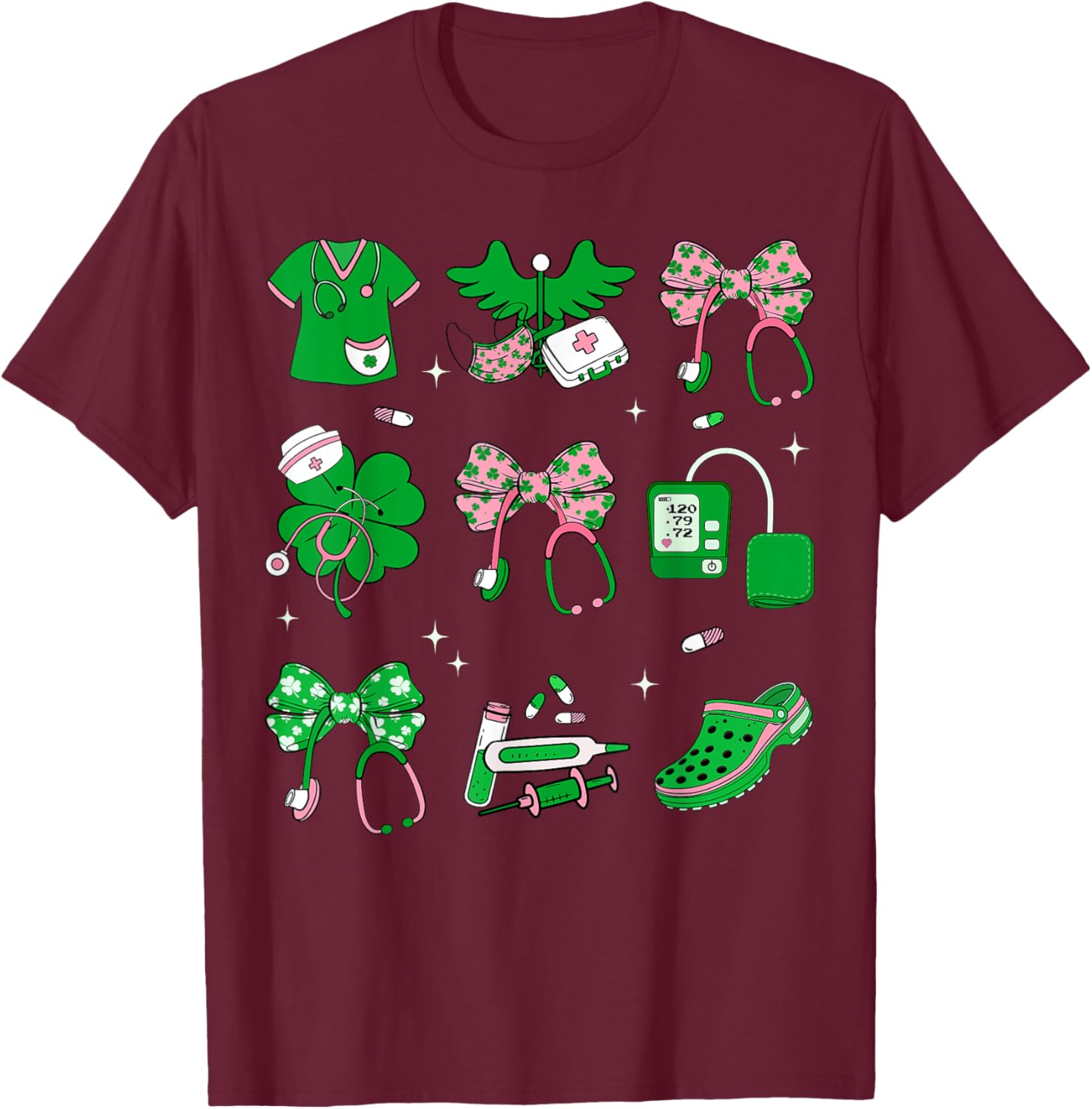 Lucky Shamrock Nurse T-Shirt for St. Patrick's Day Celebration - 9