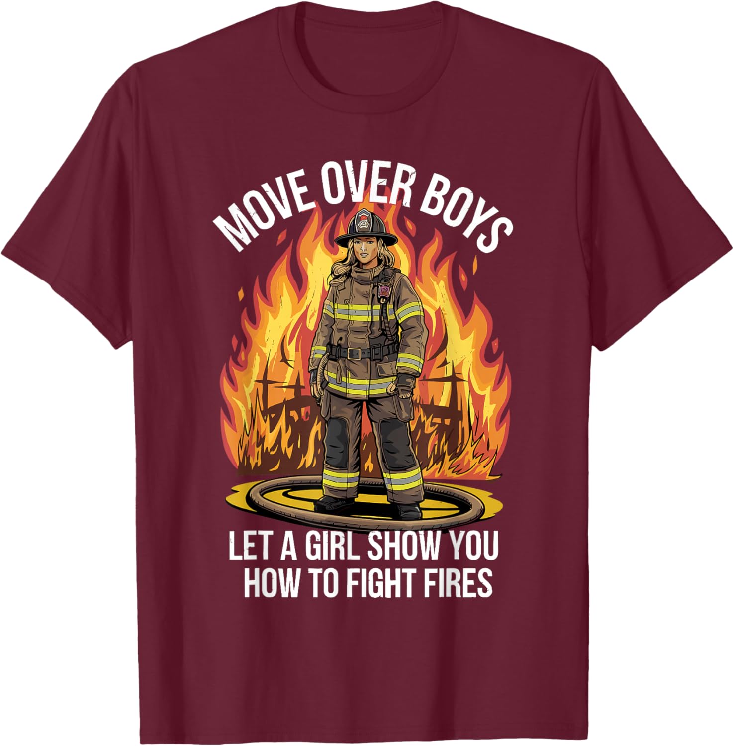 Stylish Firefighter T-Shirt for Women and Girls - Perfect Gift Idea - 18