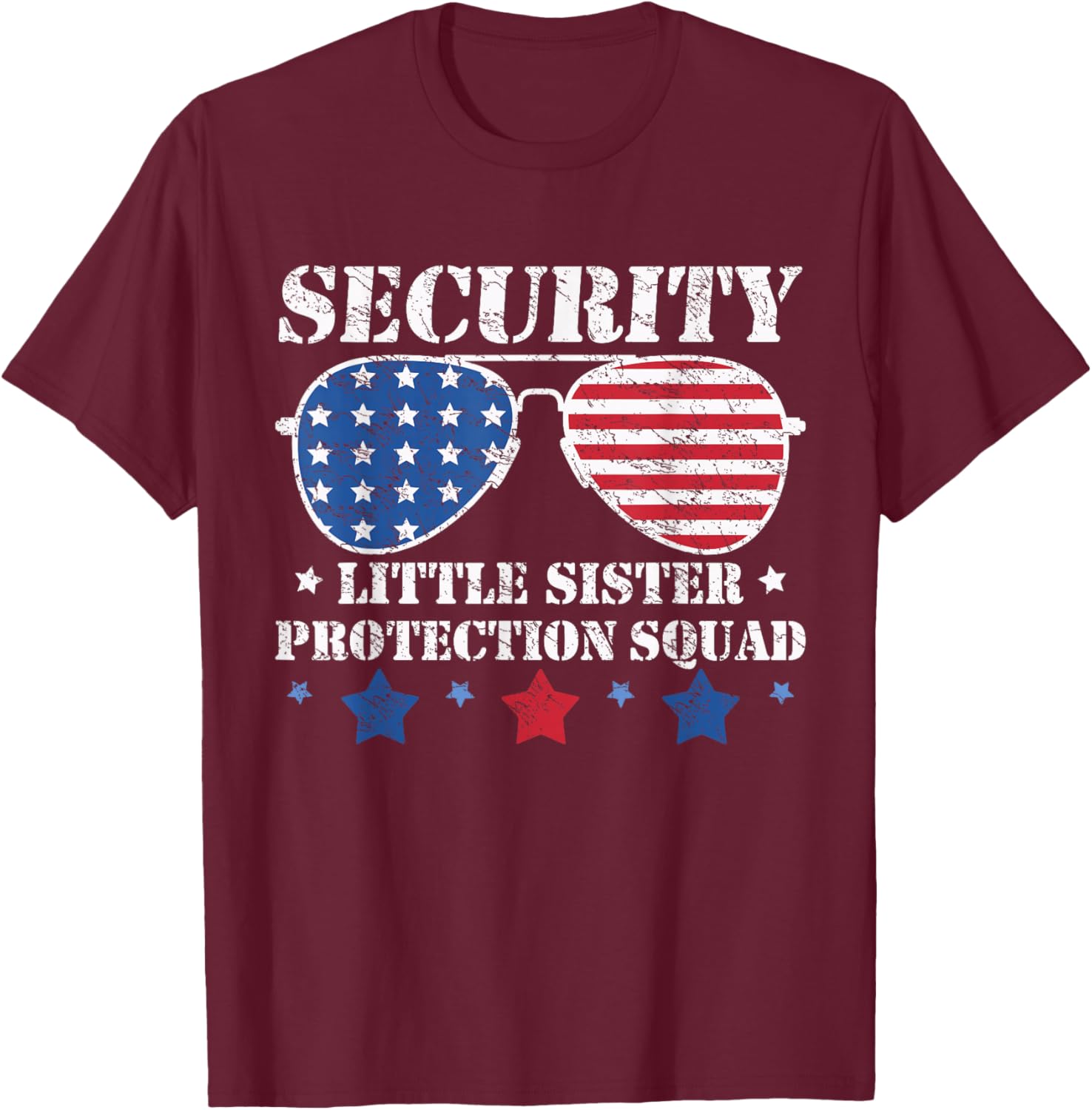 Funny Boys Brother T-Shirt Security Little Sister Protection Squad Gear - 6