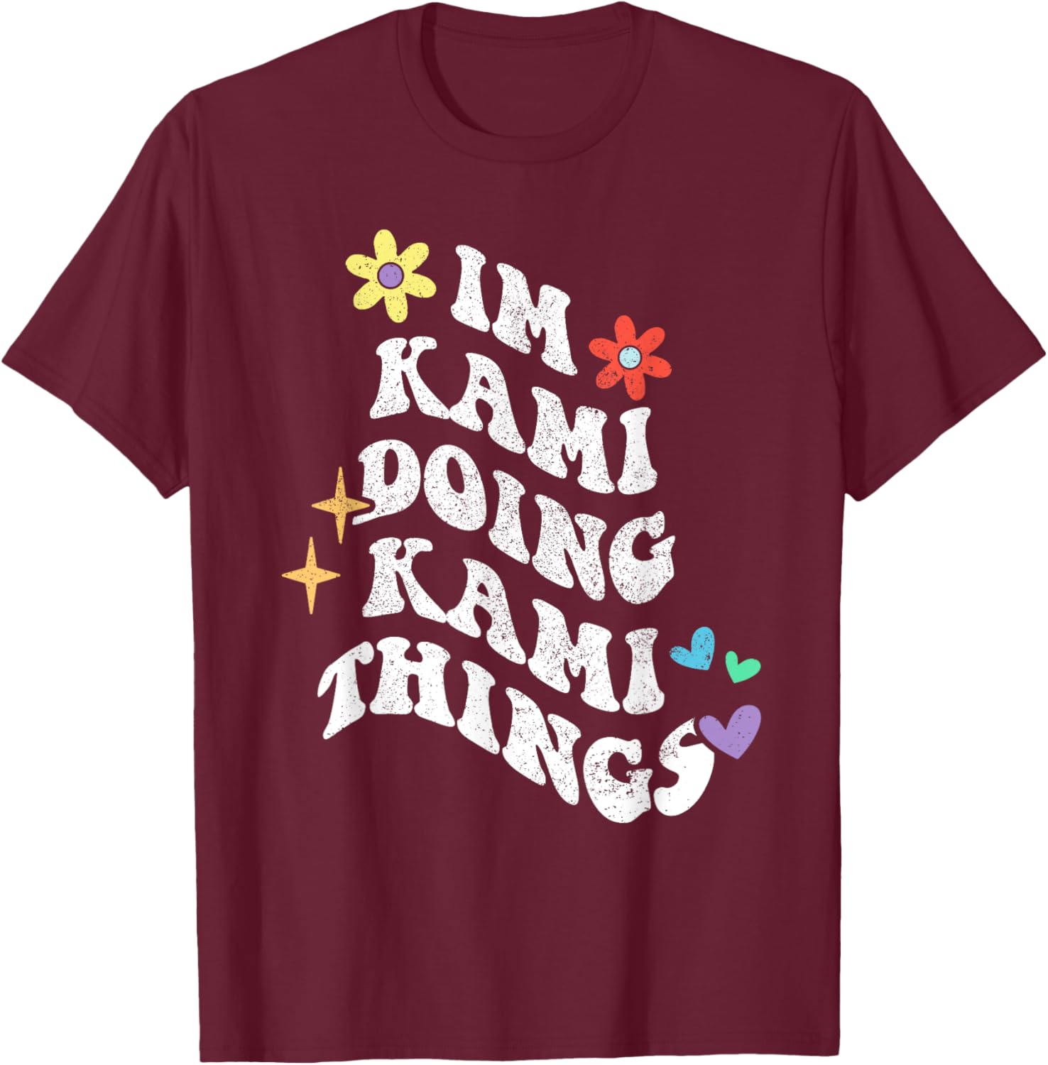 Retro Groovy Kami Doing Funny Things Mother's Day T-Shirt for Moms - 21