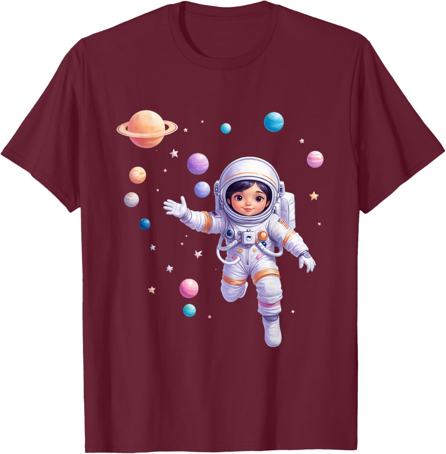 Cute Space Explorer T-Shirt for Future Astronaut Girls - Adorable Design - 13