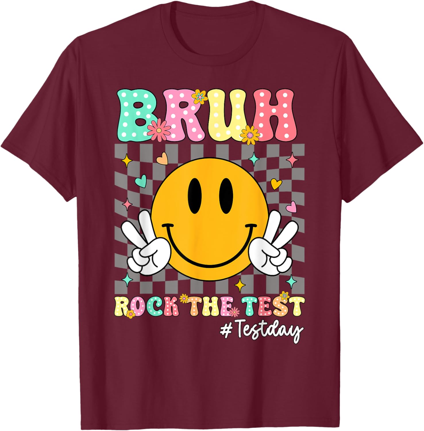 You Got This Test Day Smile Rock the Test Kids T-Shirt for Boys and Girls - 6