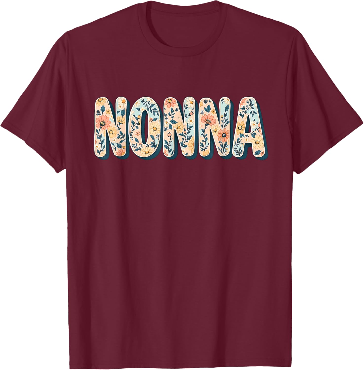 Wildflowers Nonna Floral Mother's Day T-Shirt for Stylish Grandmas - 23