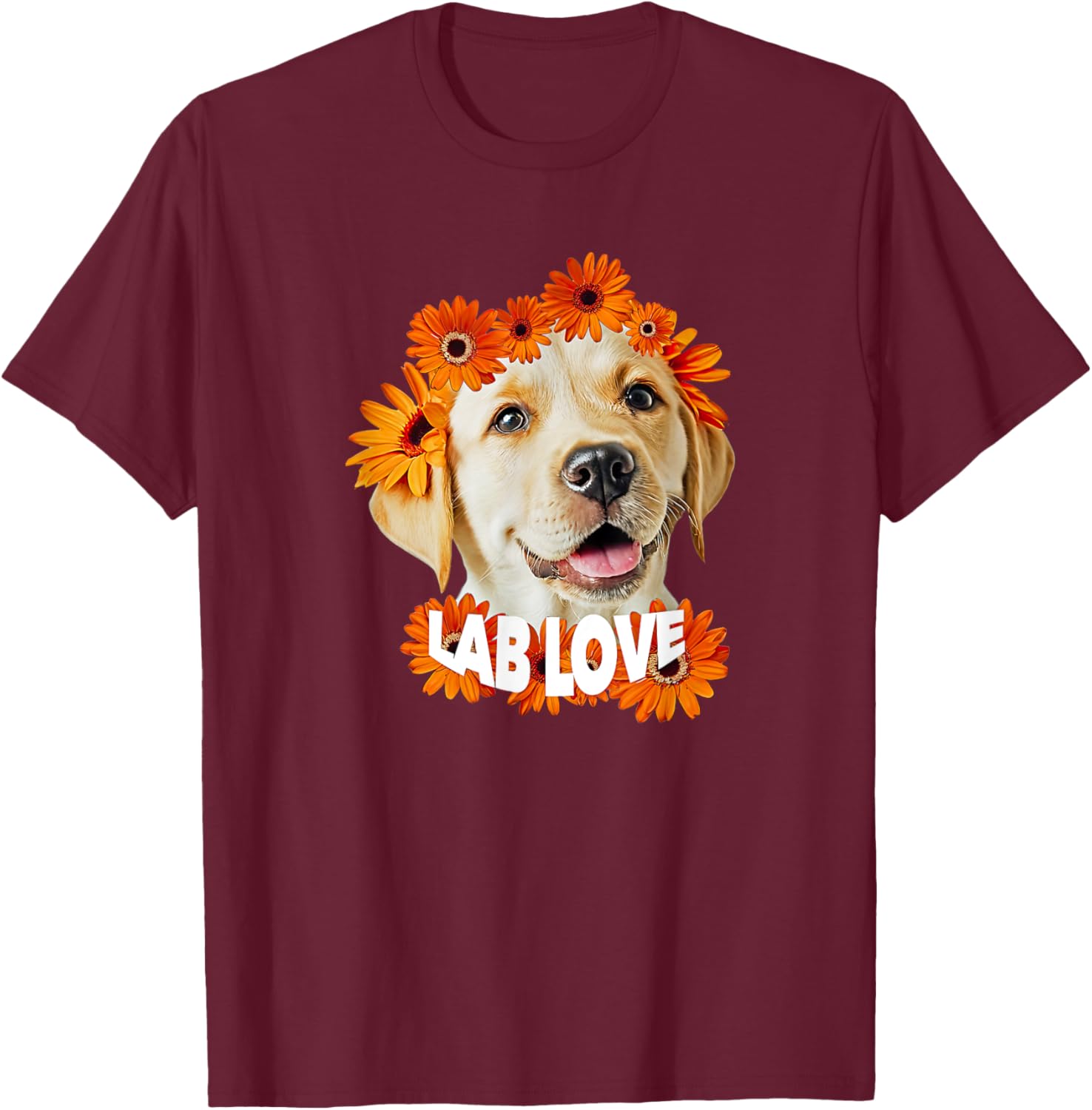 Yellow Labrador Love T-Shirt for Dog Moms and Dads - Daisy Puppy Design - 15