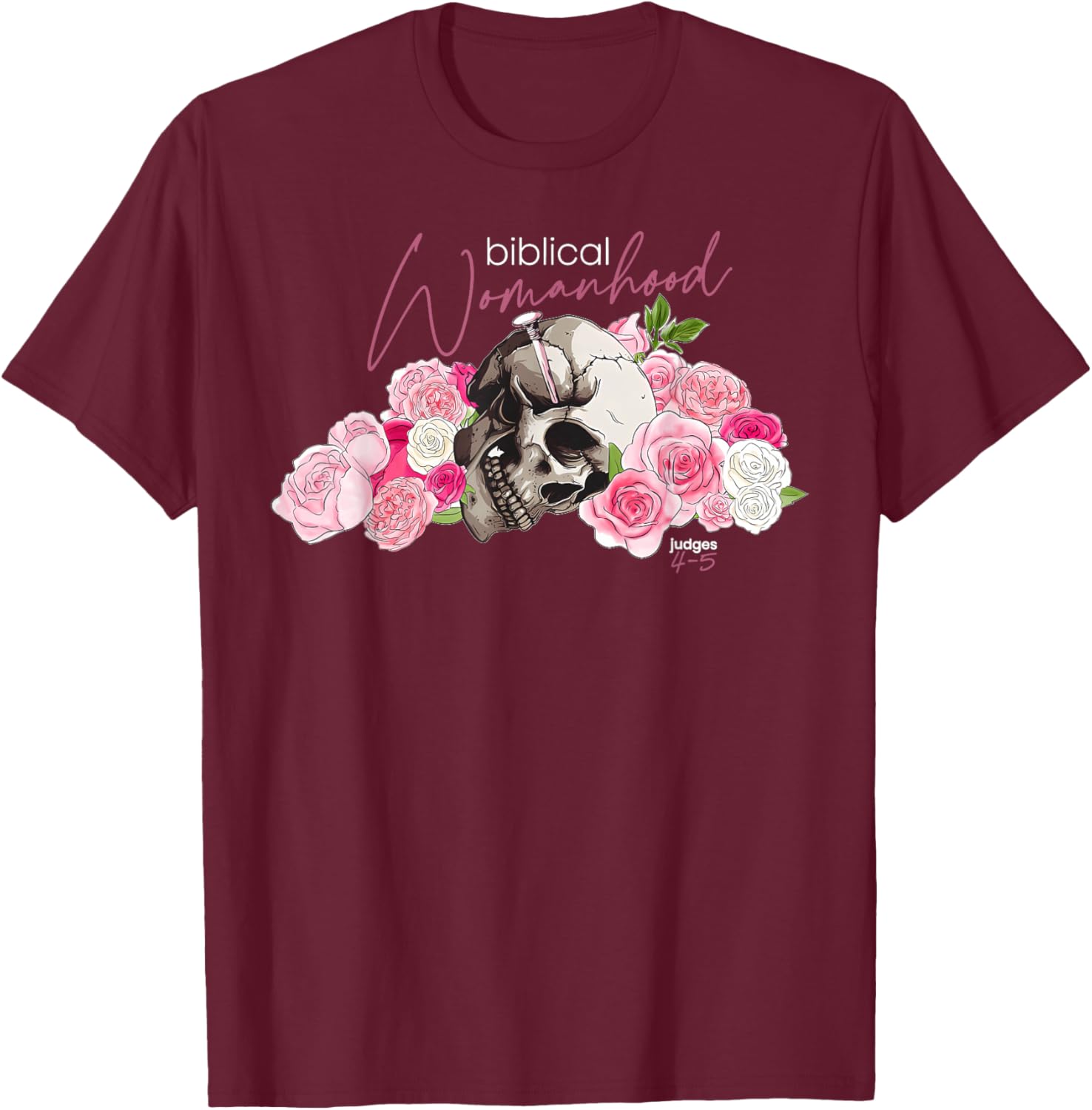 Biblical Womanhood Deborah T-Shirt for Christian Women - Judges 4-5 Design - 6