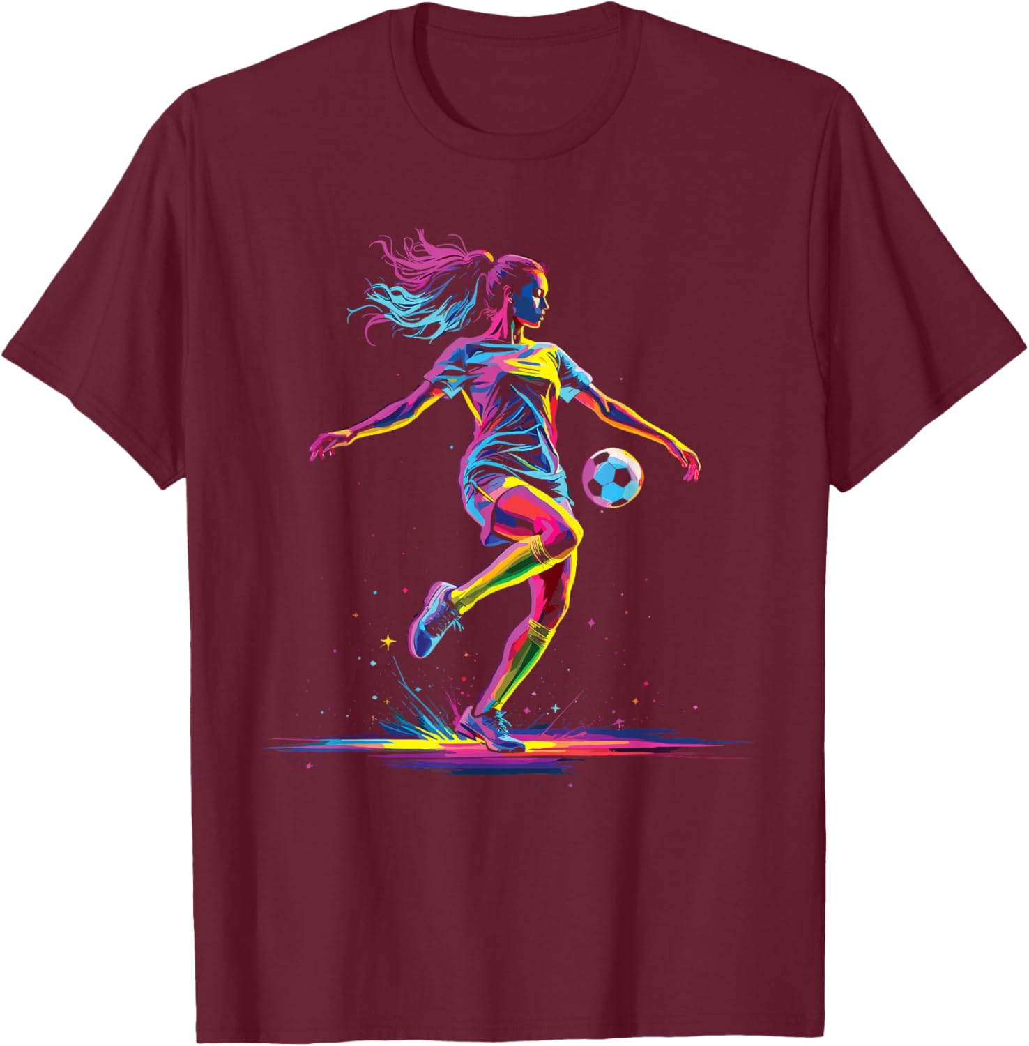 Stylish Soccer Graphic T-Shirt for Girls and Women - Fun Athletic Wear - 7